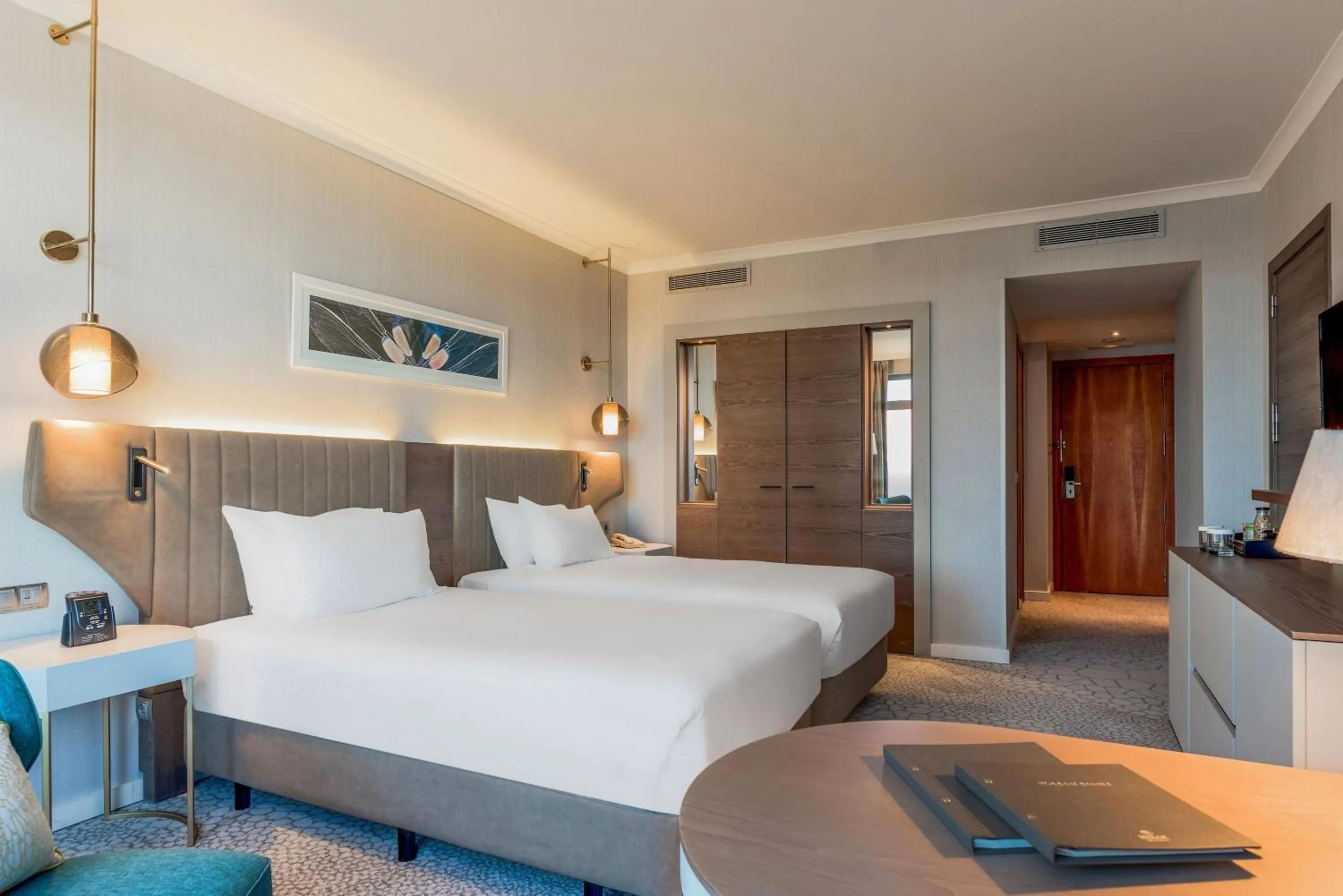 Bed in Hilton Diagonal Mar Barcelona