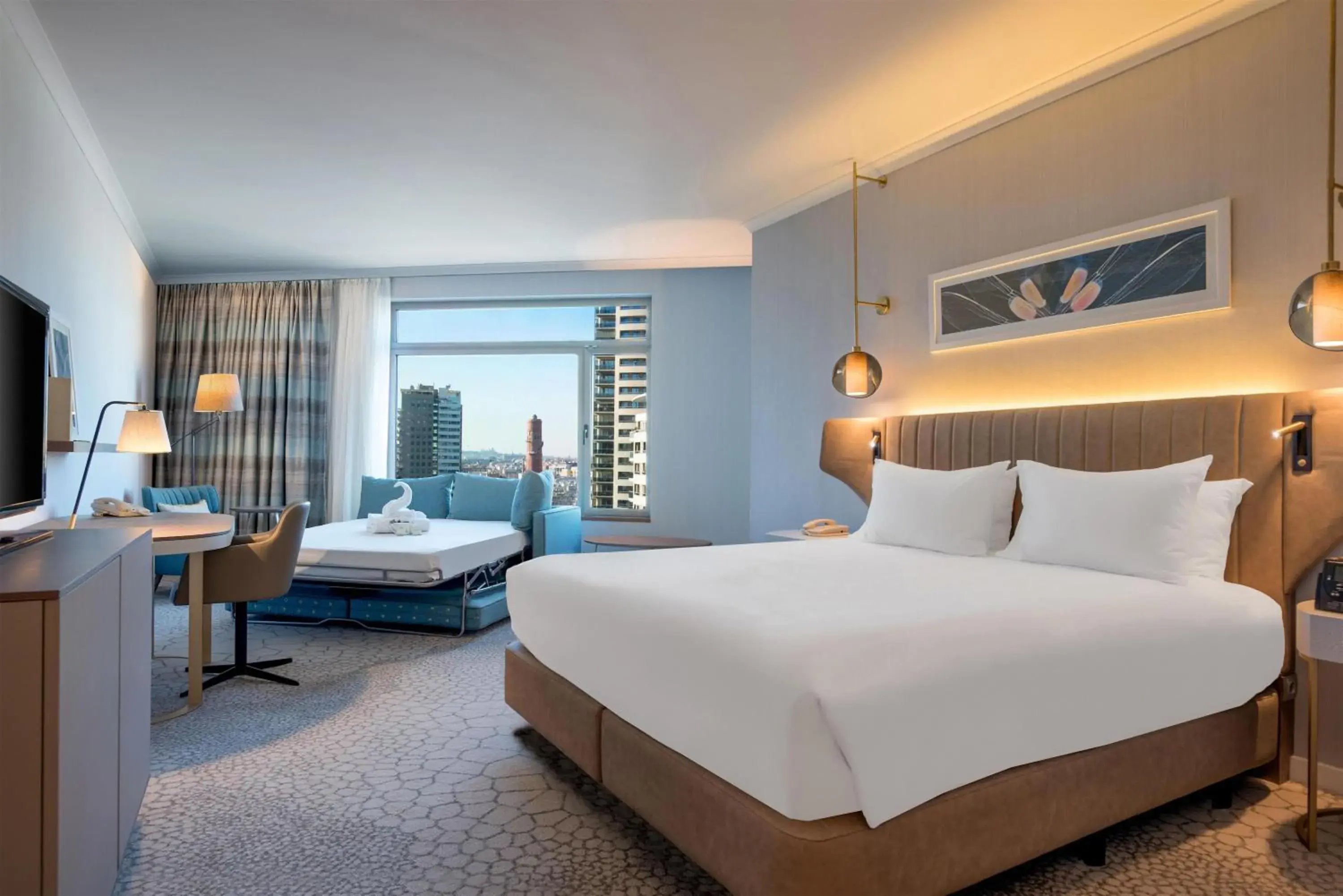 Bed in Hilton Diagonal Mar Barcelona Bed in Hilton Diagonal Mar Barcelona