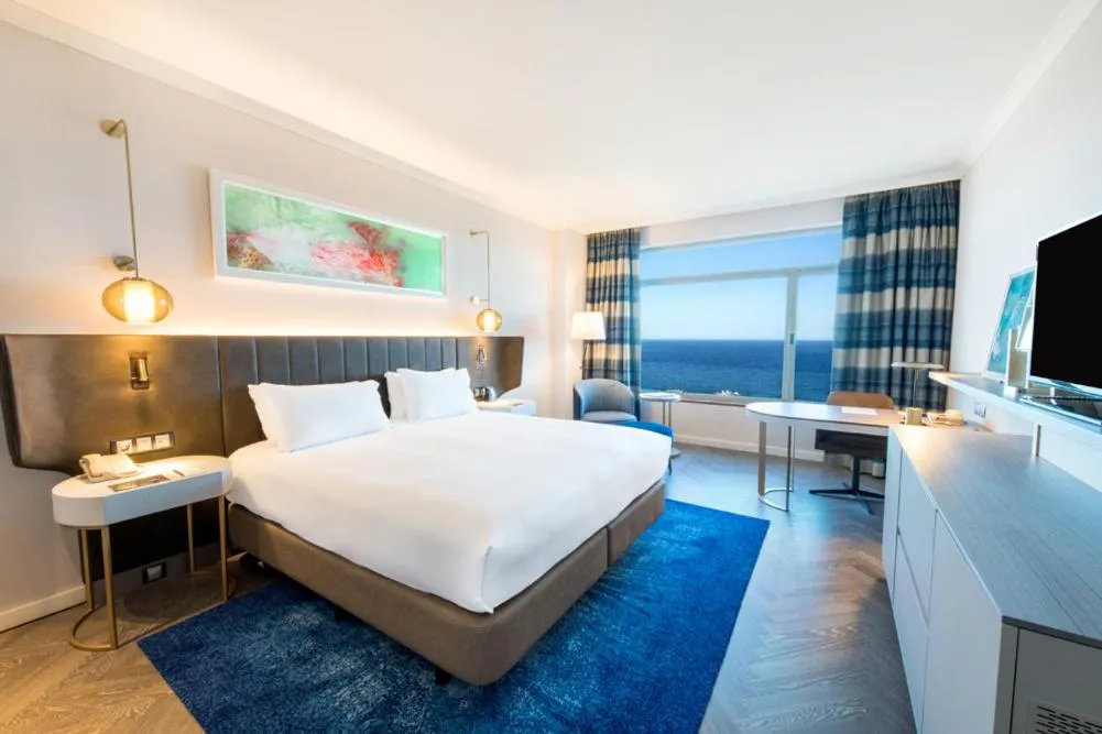 Bed in Hilton Diagonal Mar Barcelona