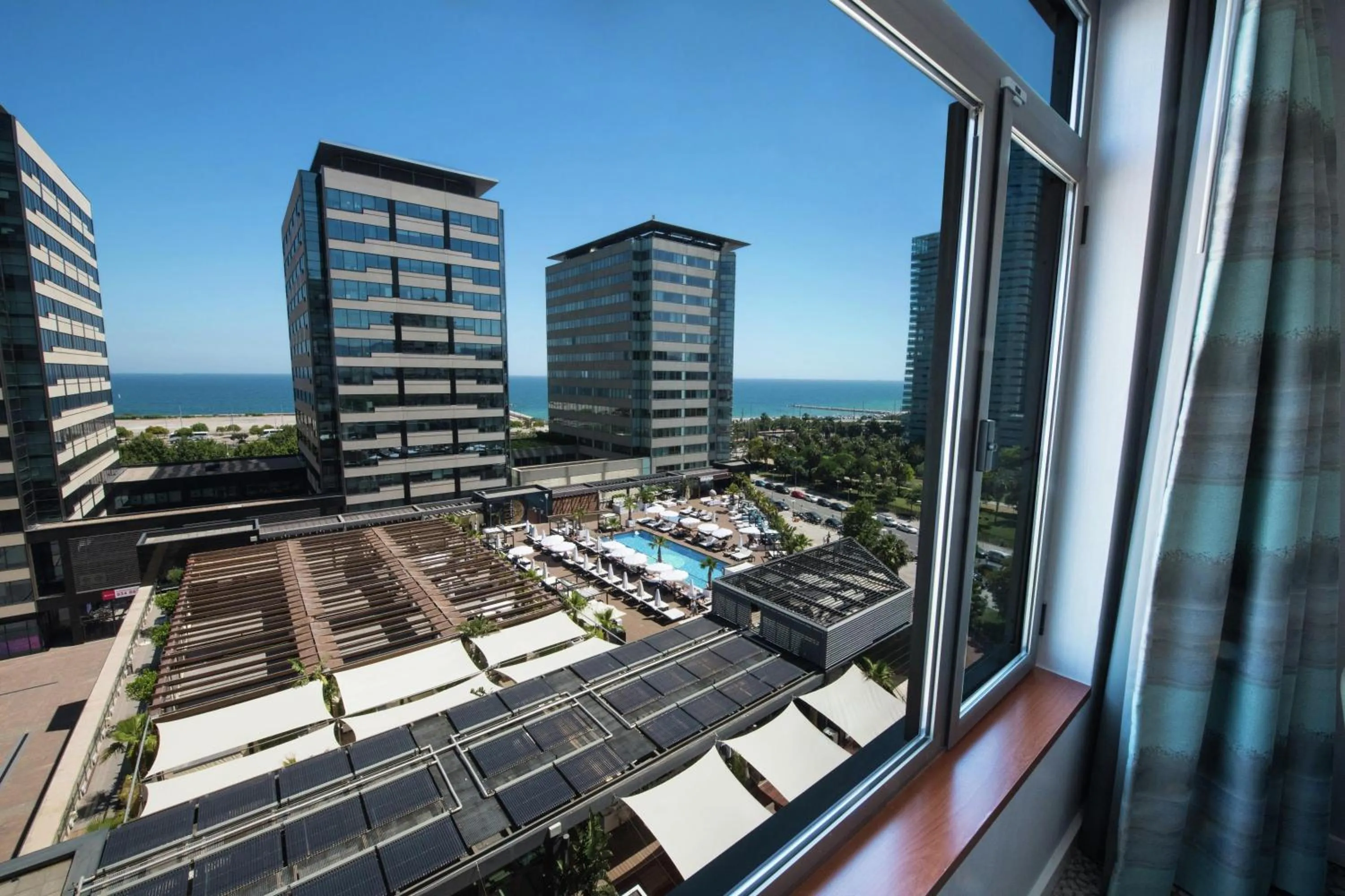 Bed in Hilton Diagonal Mar Barcelona