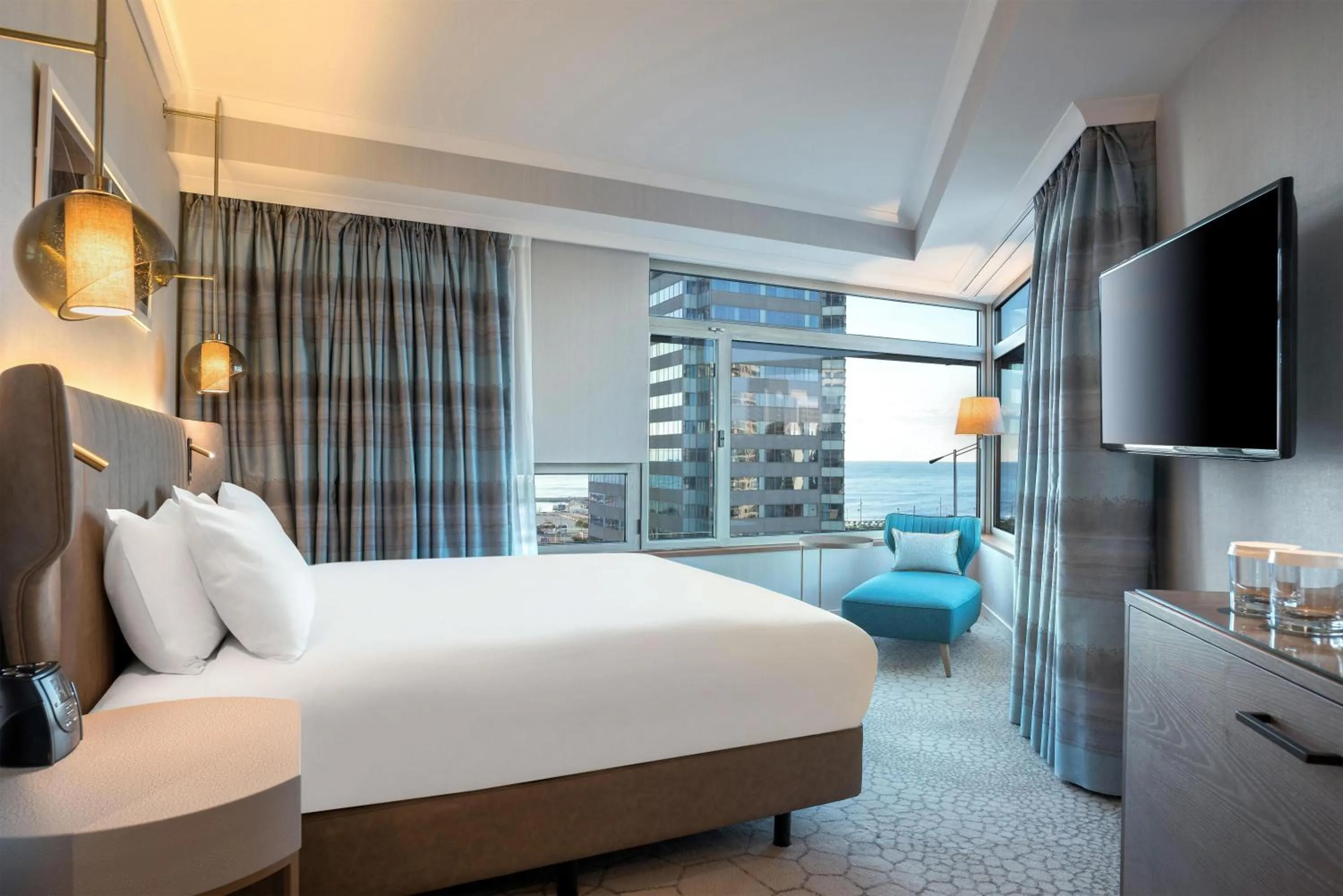 Bed in Hilton Diagonal Mar Barcelona