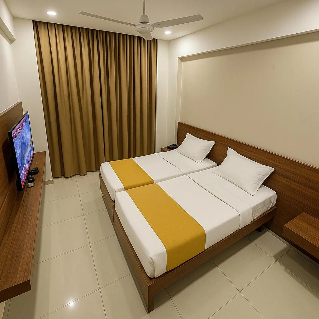 Bedroom, Bed in Stay Guru Hari Om Residency