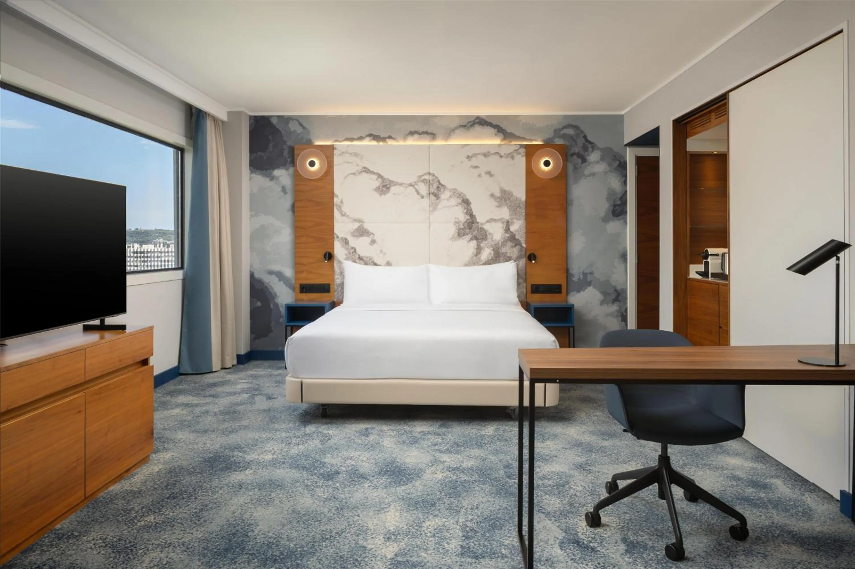 Bed in Hilton Barcelona