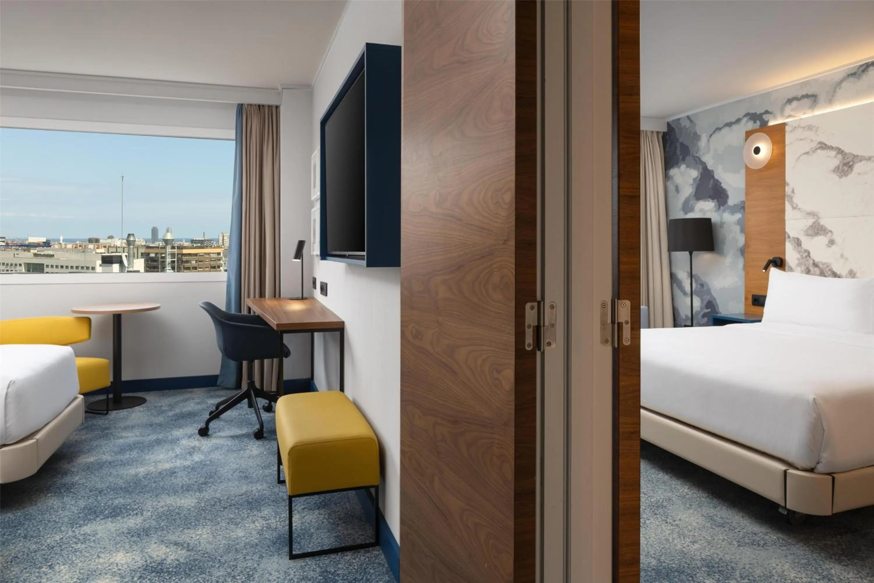 Bedroom, Bed in Hilton Barcelona