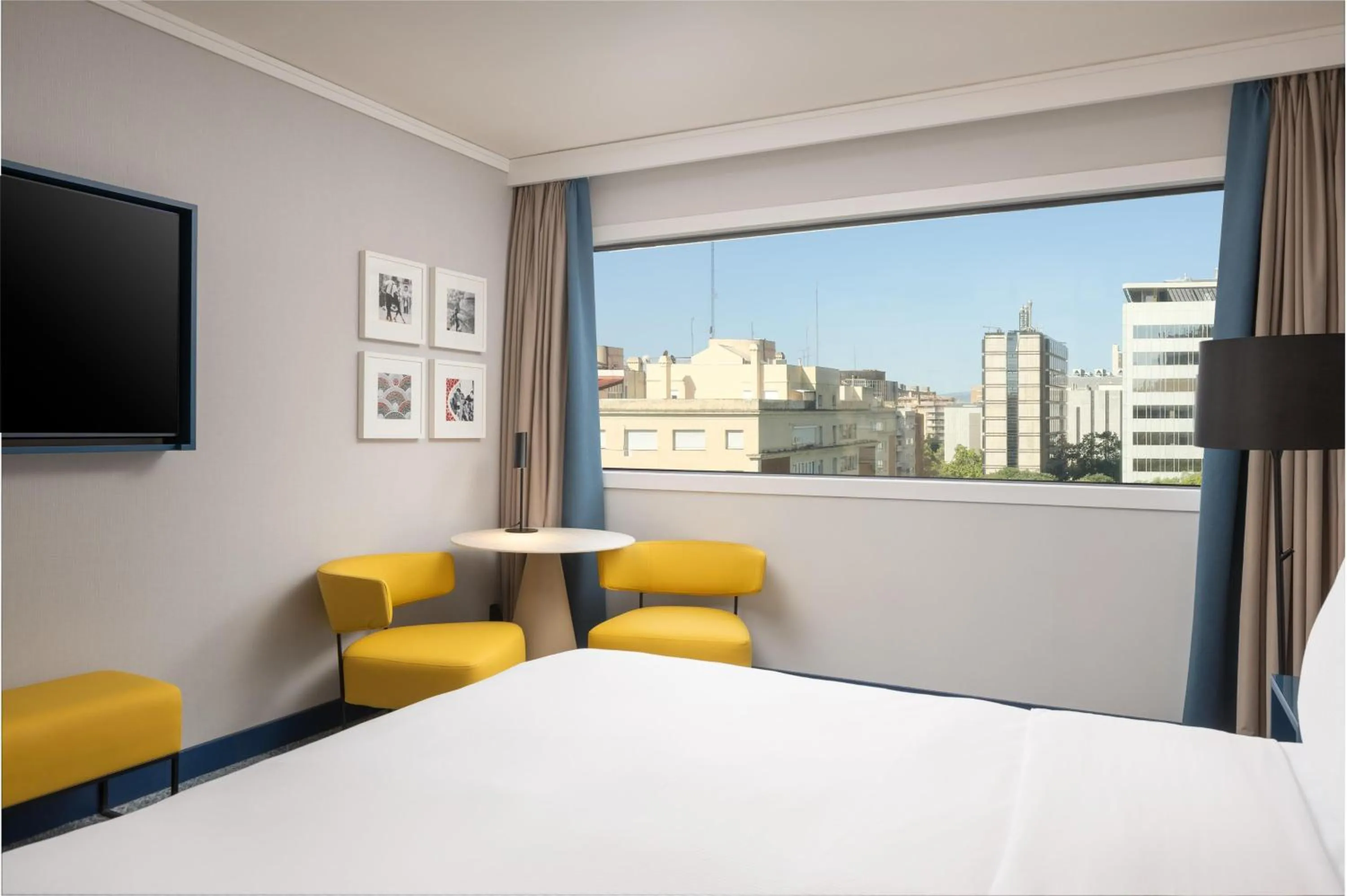 Bed in Hilton Barcelona