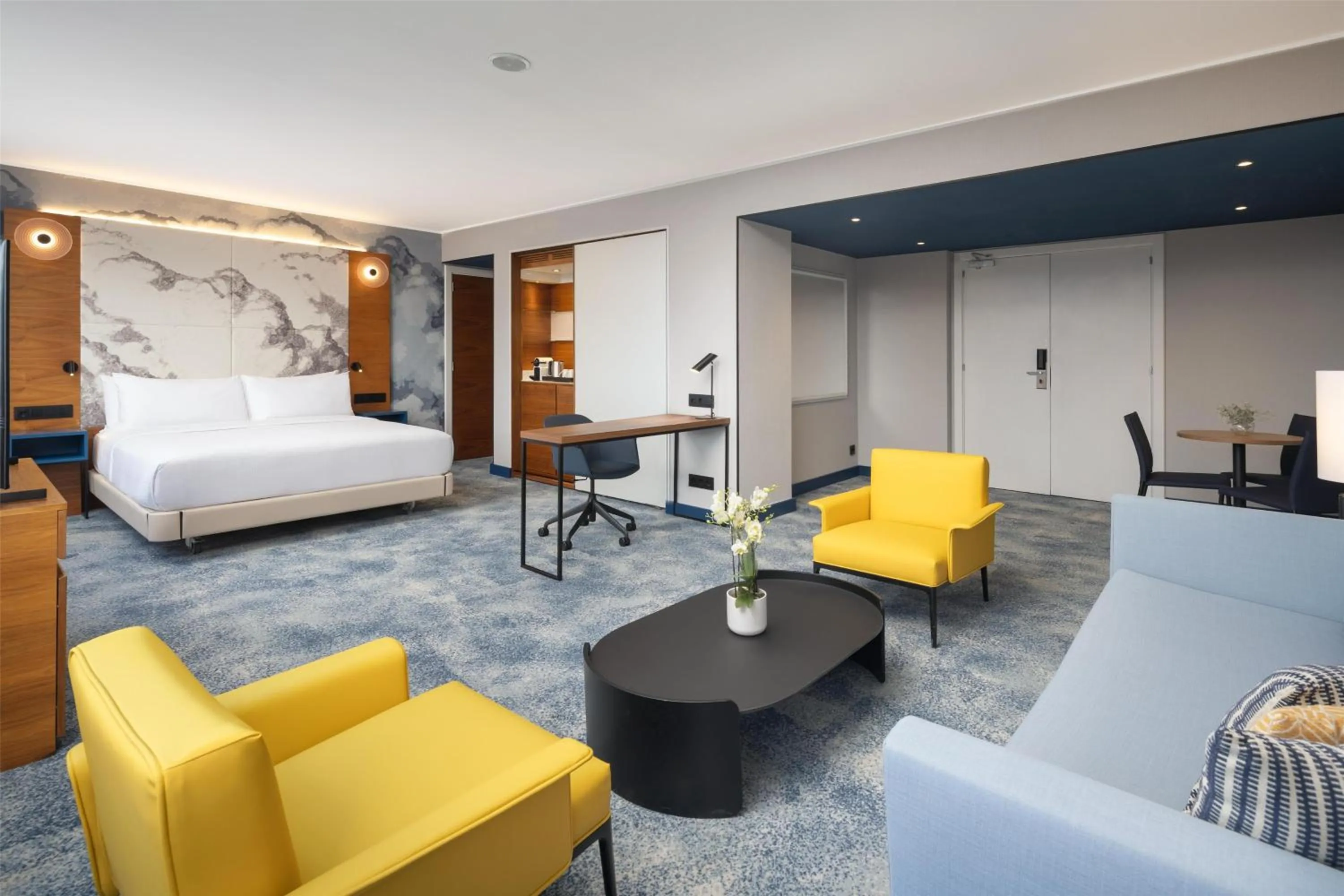 Bed in Hilton Barcelona