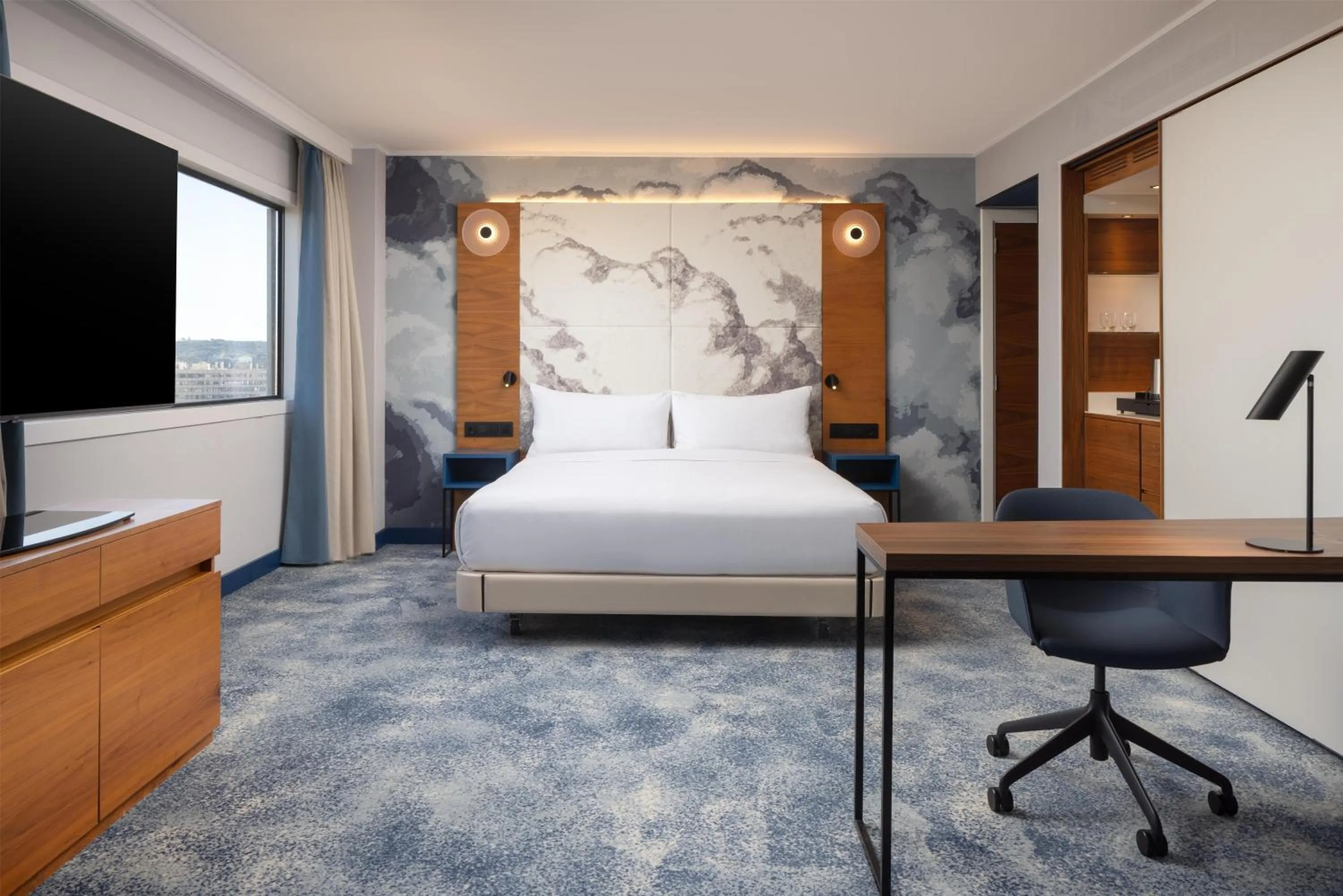 Bed in Hilton Barcelona