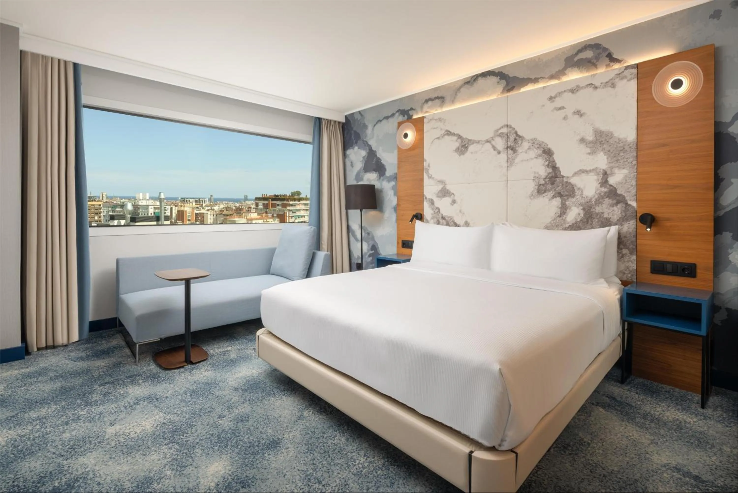 Bed in Hilton Barcelona