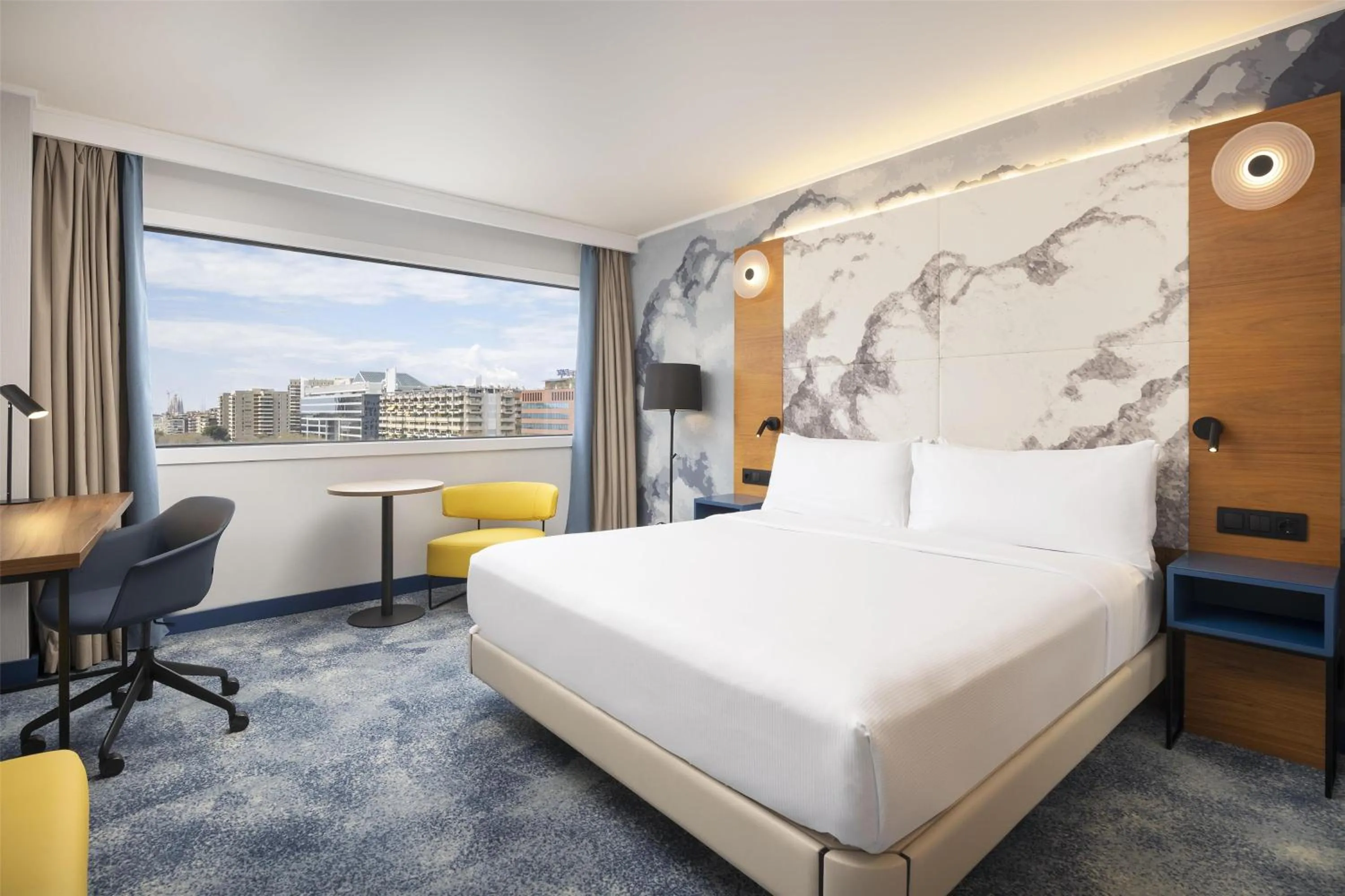 Bed in Hilton Barcelona