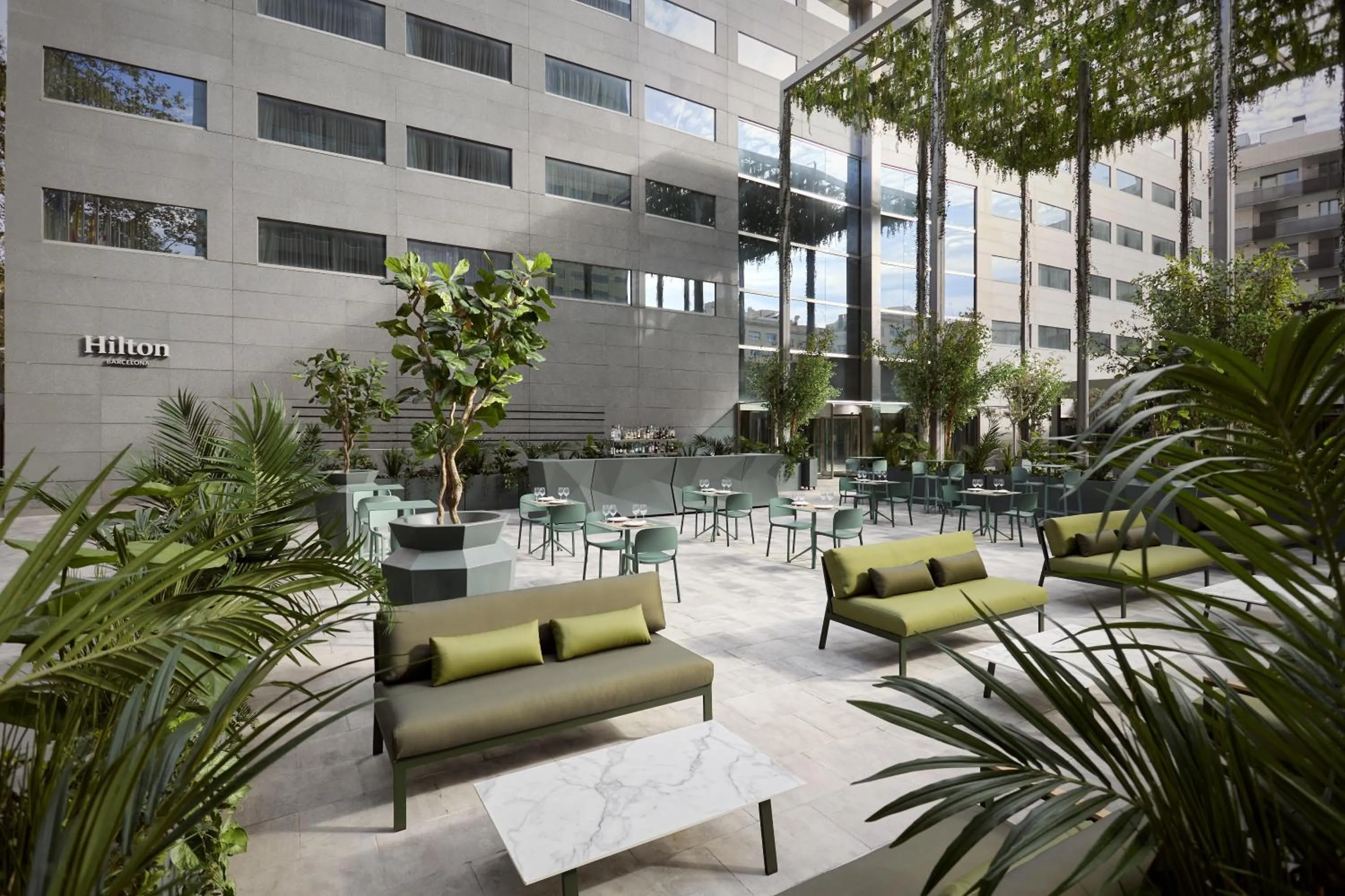 Garden in Hilton Barcelona