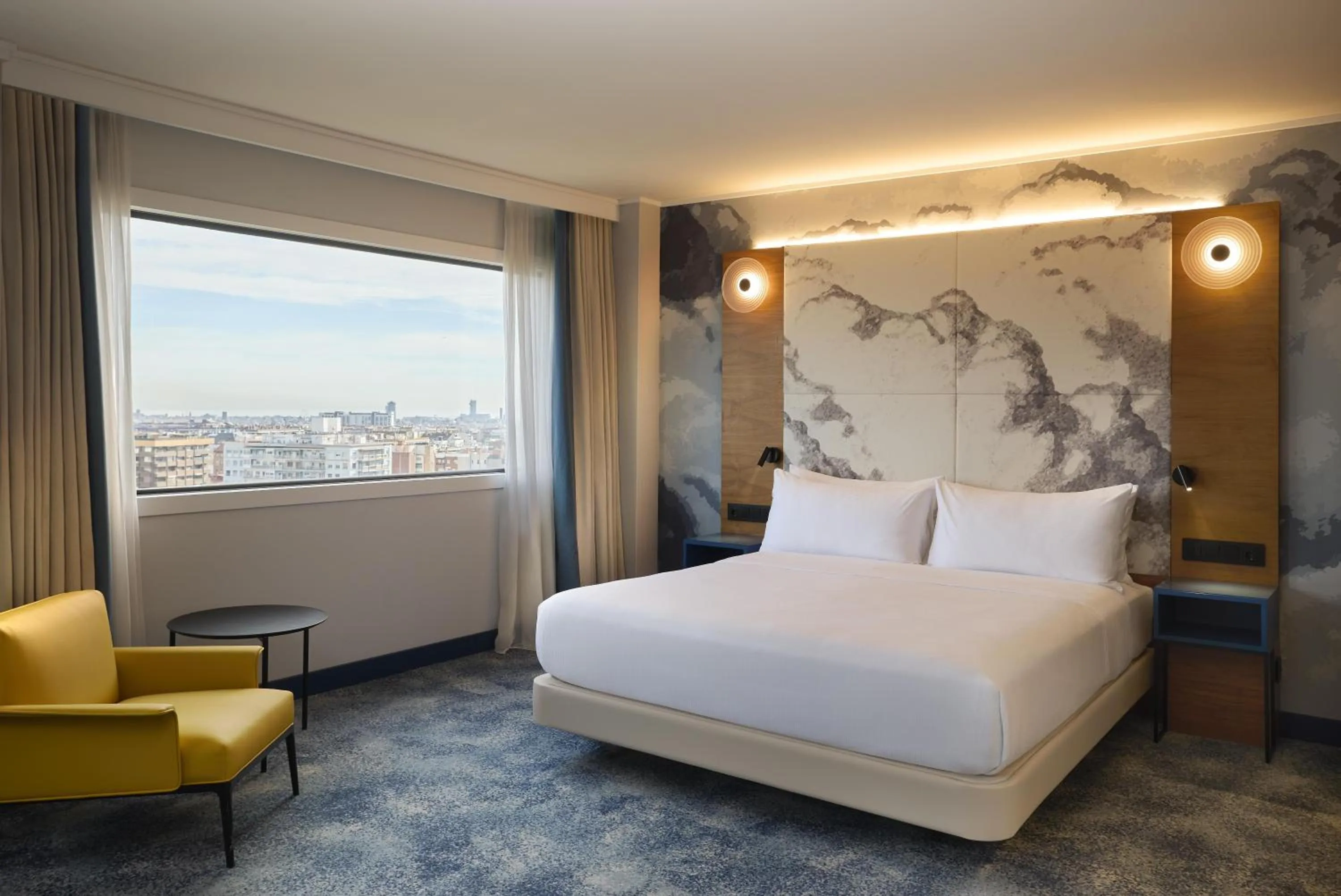 Bed in Hilton Barcelona