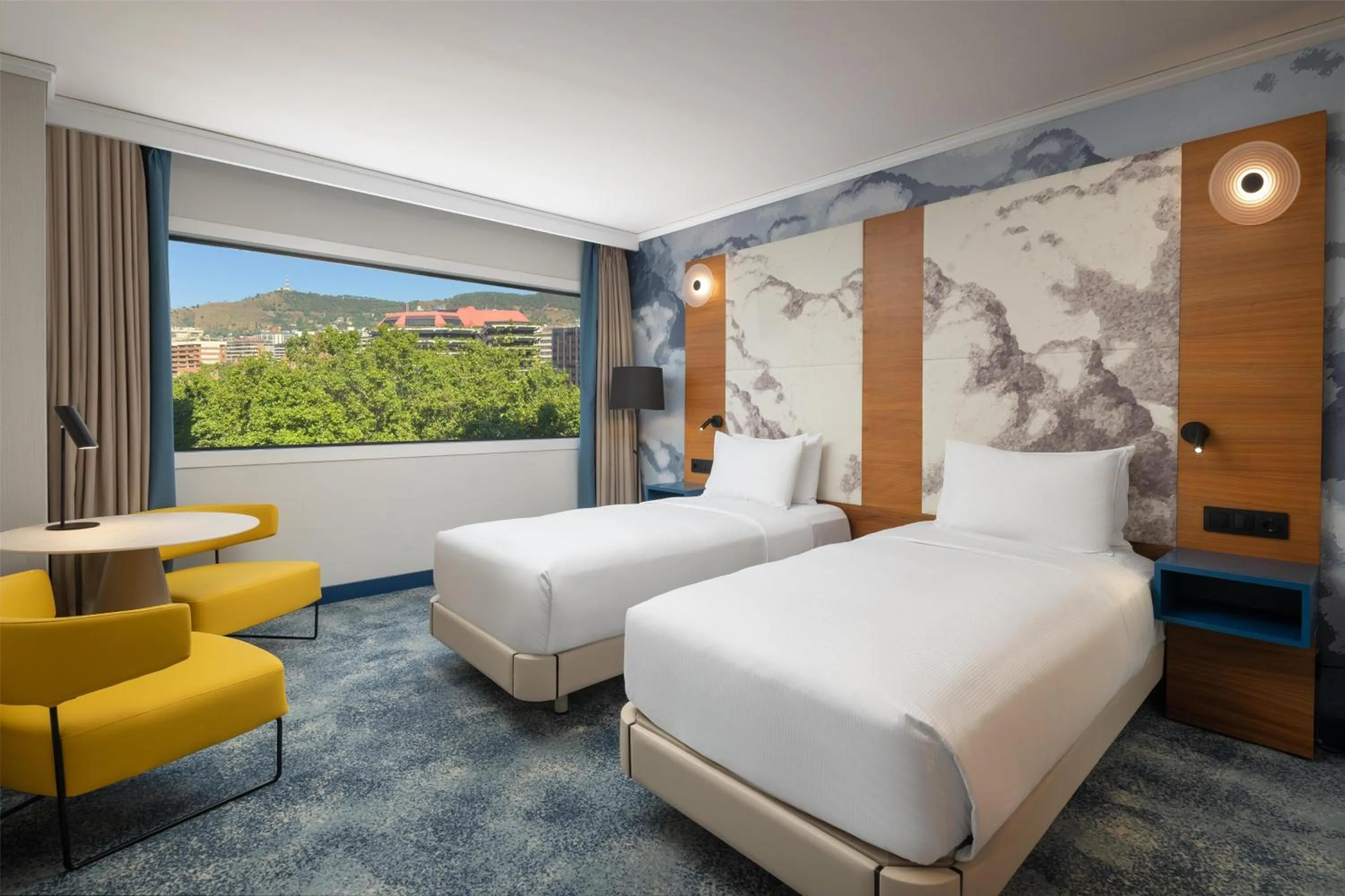 Bed in Hilton Barcelona