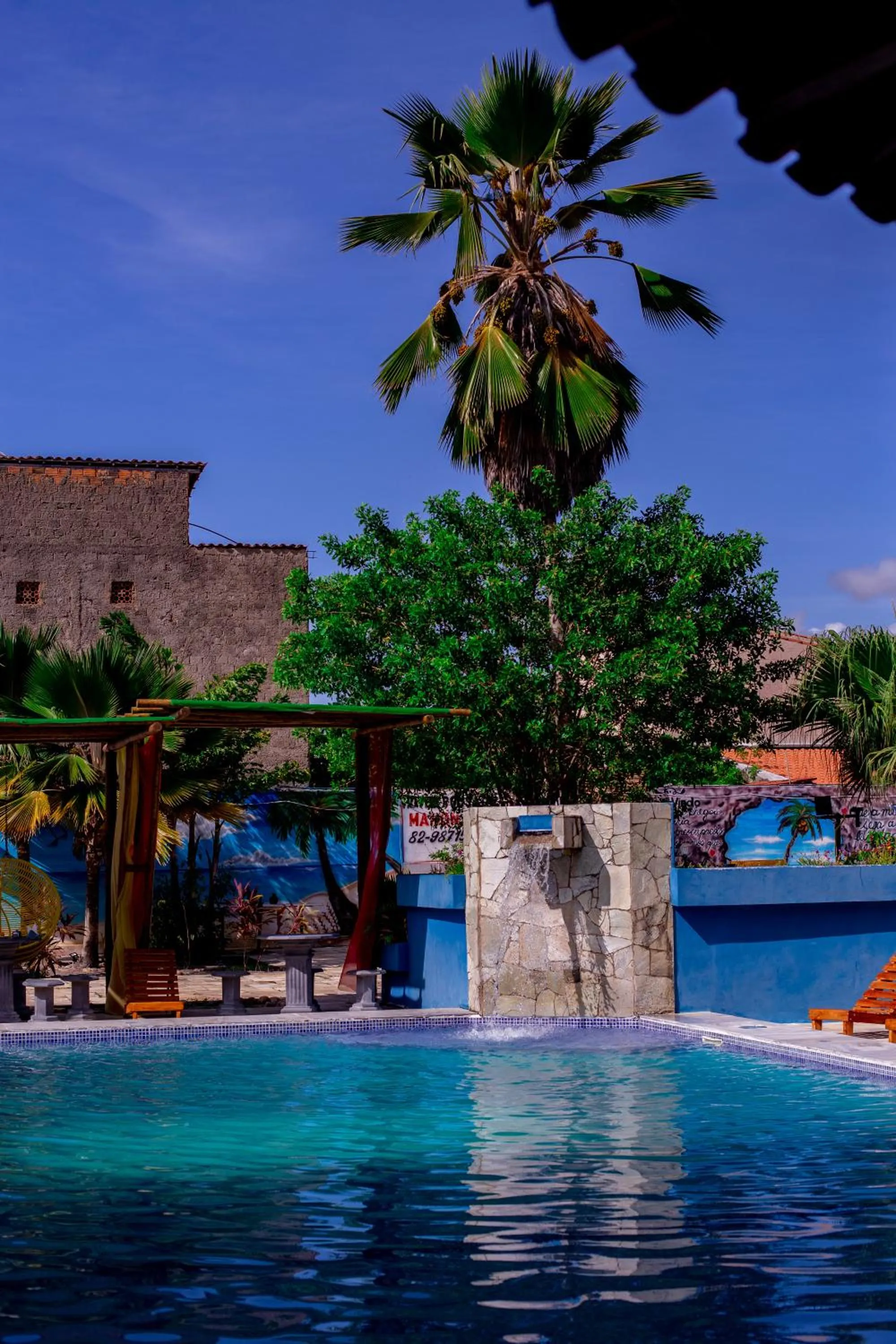Pool view in Hotel Pousada Mahon Mar