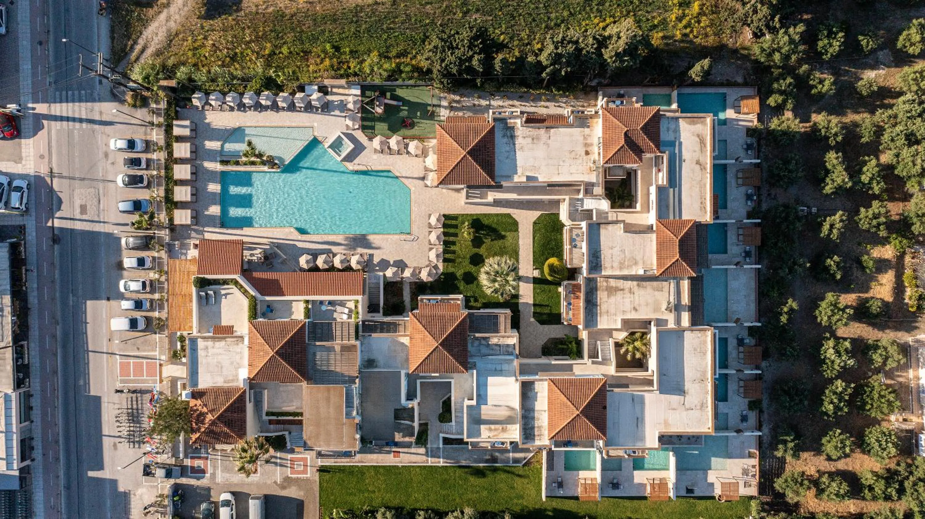 Bird's eye view in Aegean Houses