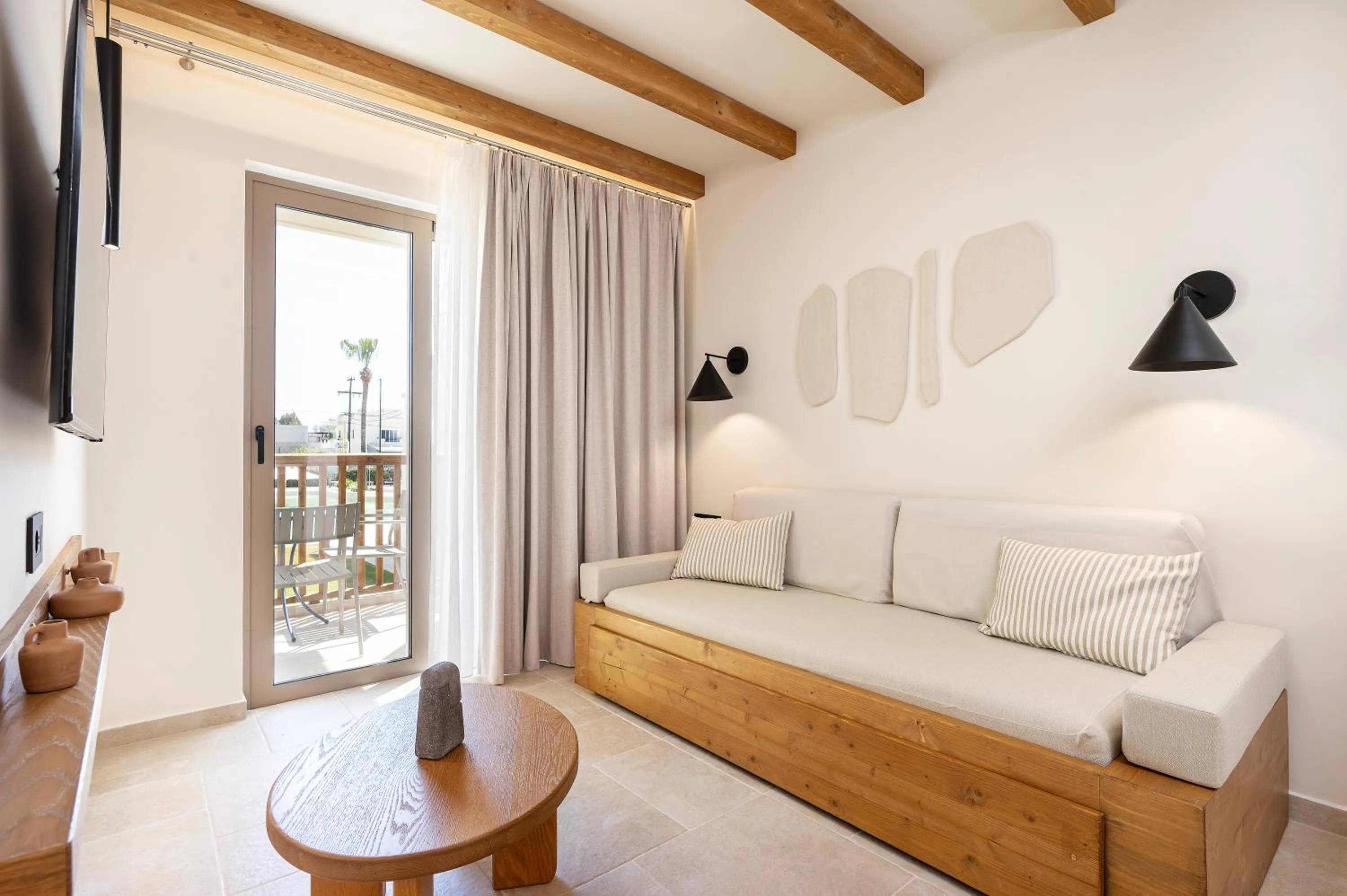 Seating area, Bed in Aegean Houses