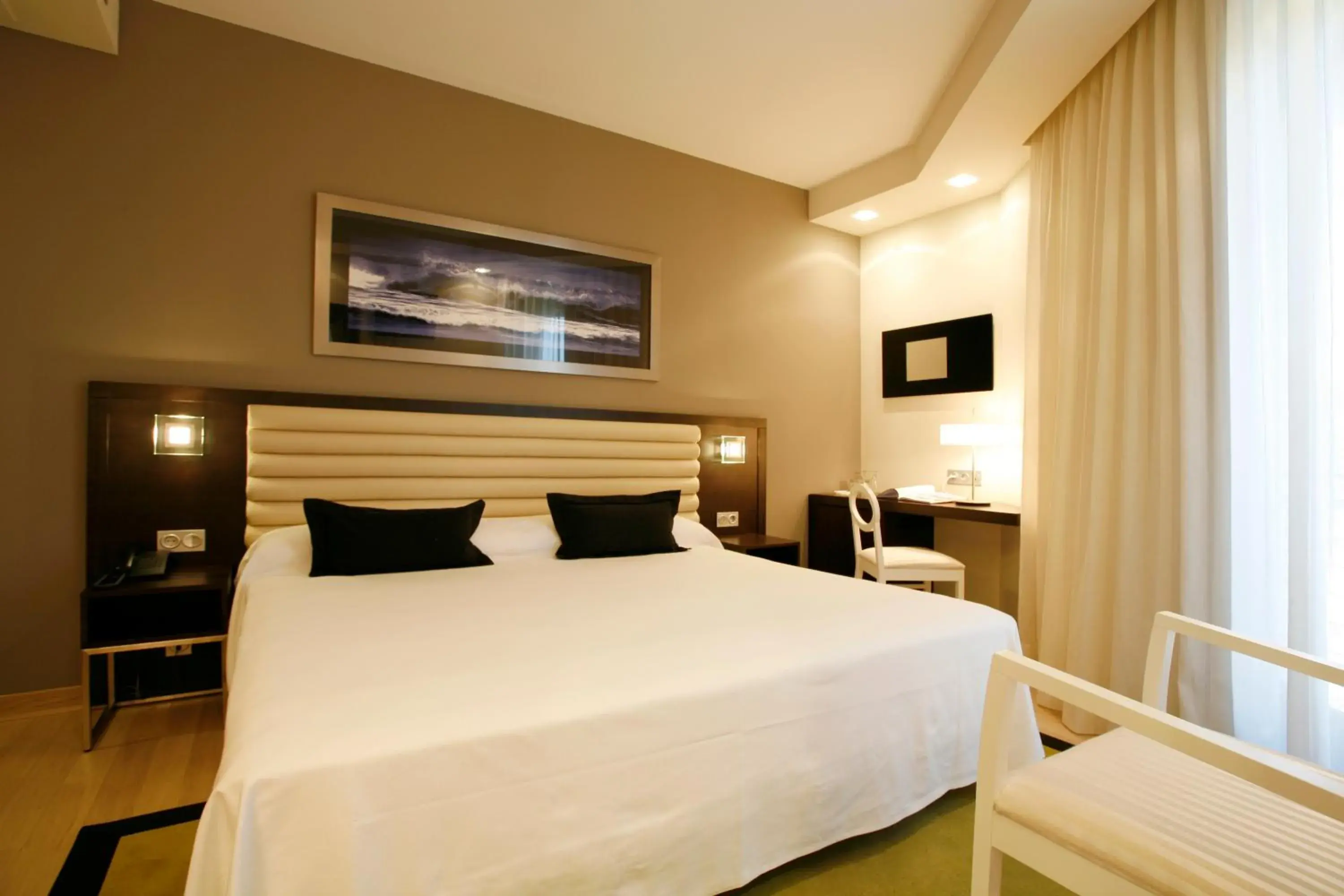 Bed in Hotel Bienestar Moaña Bed in Hotel Bienestar Moaña