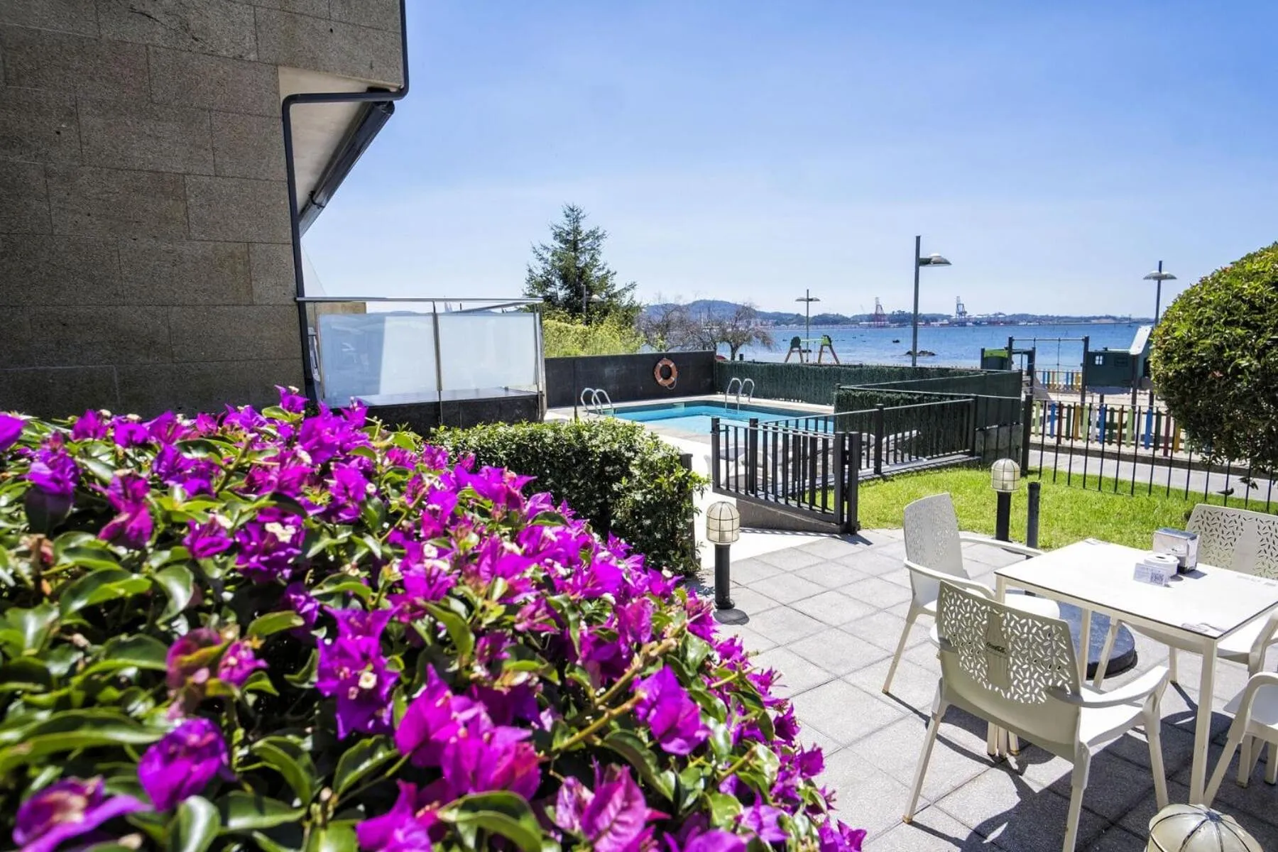 Pool view in Hotel Alda Carril