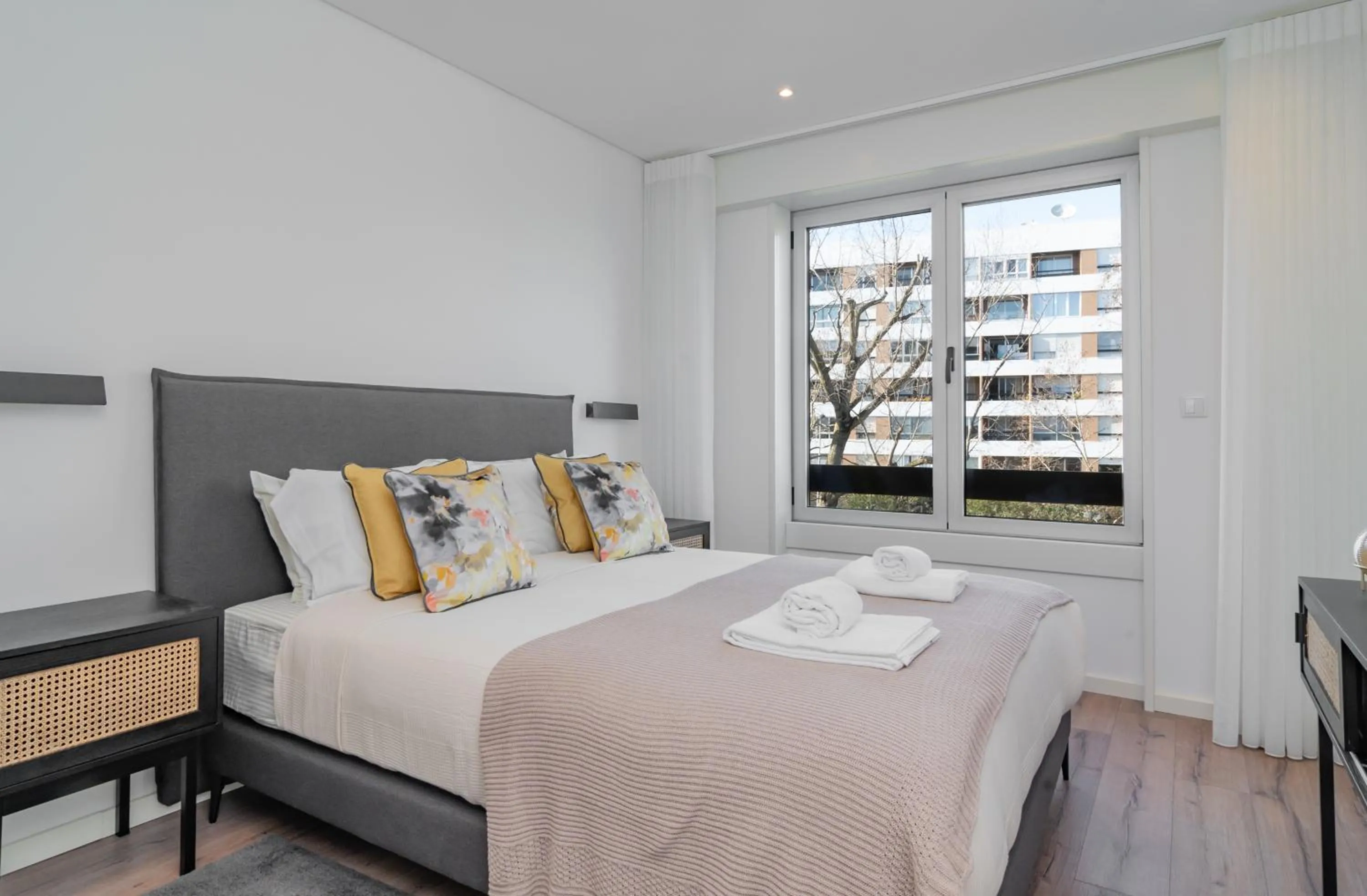 Bed in Coastal Charm by LovelyStay