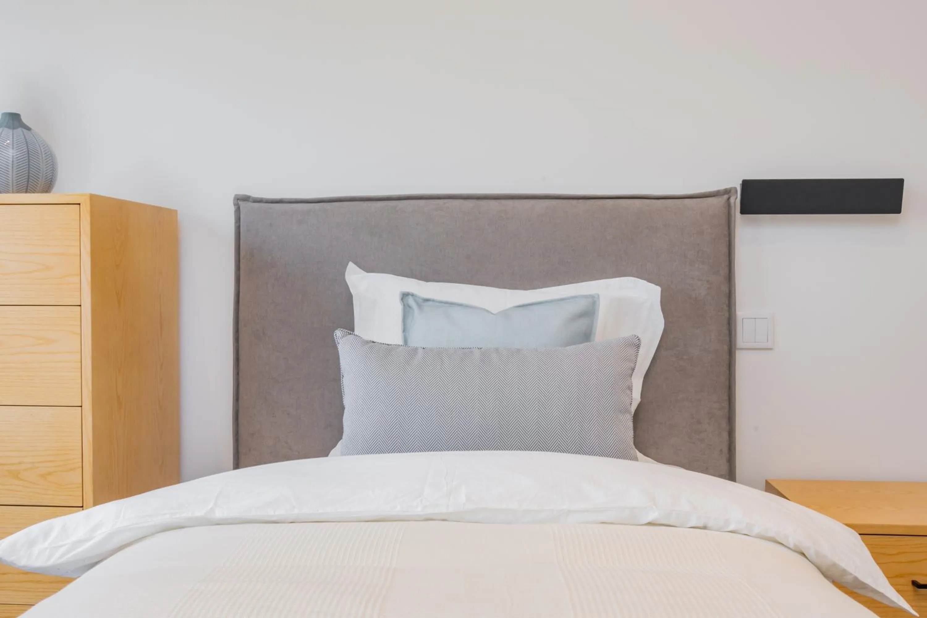 Bed in Coastal Charm by LovelyStay