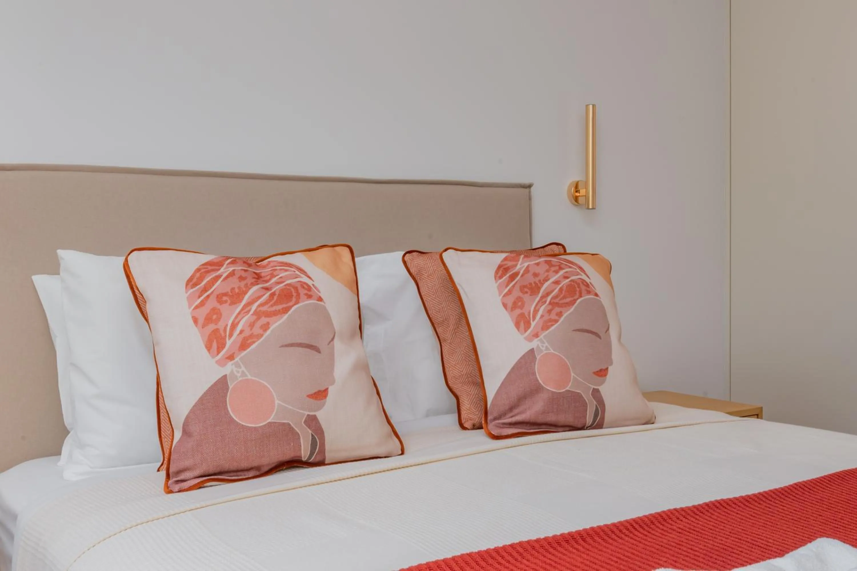 Bed in Coastal Charm by LovelyStay