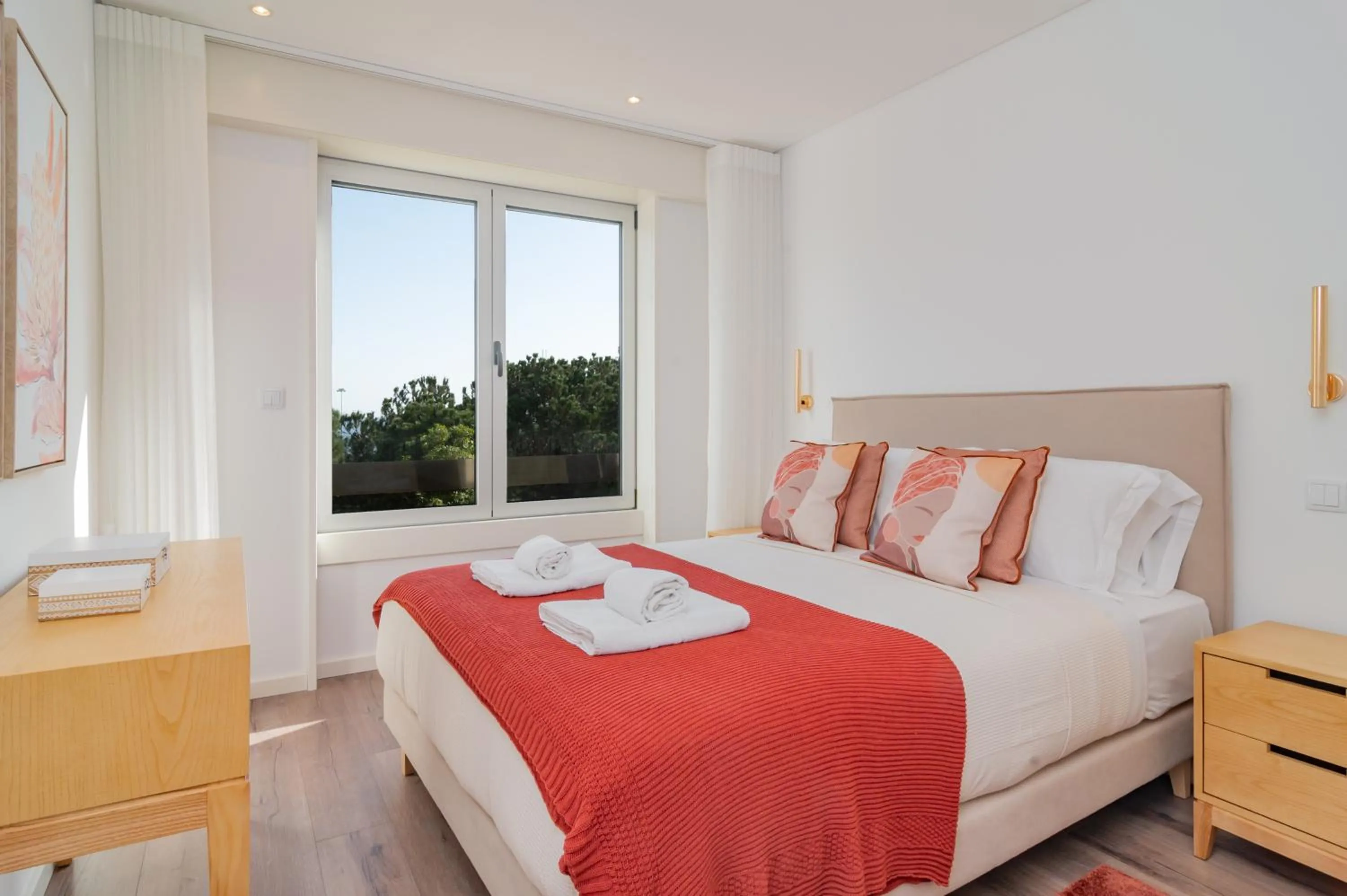 Bed in Coastal Charm by LovelyStay