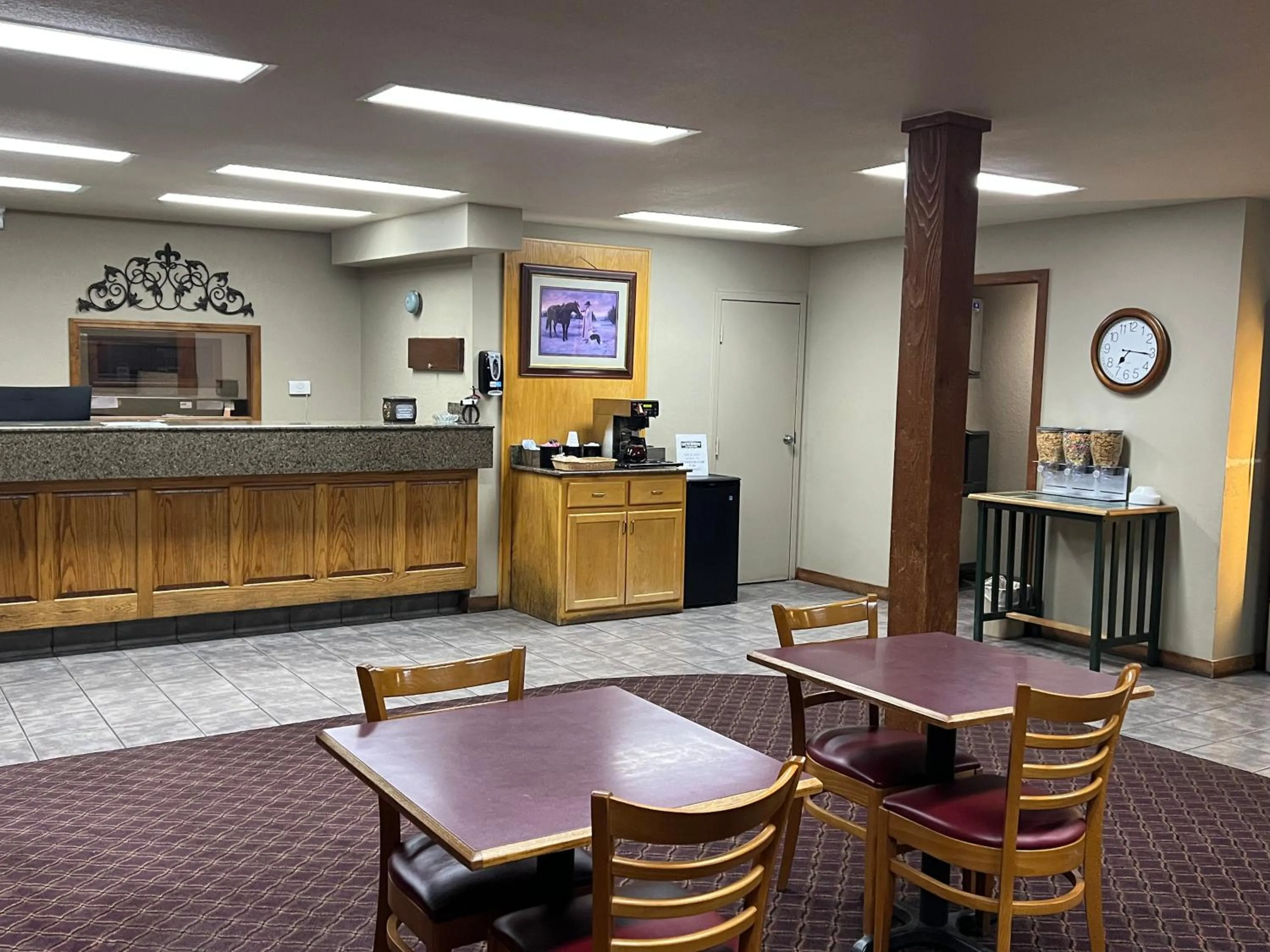 Lobby or reception in Cattle country lodge