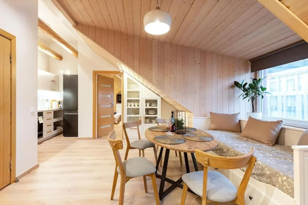 Kitchen or kitchenette in Luxury apartment in Gedimino av.