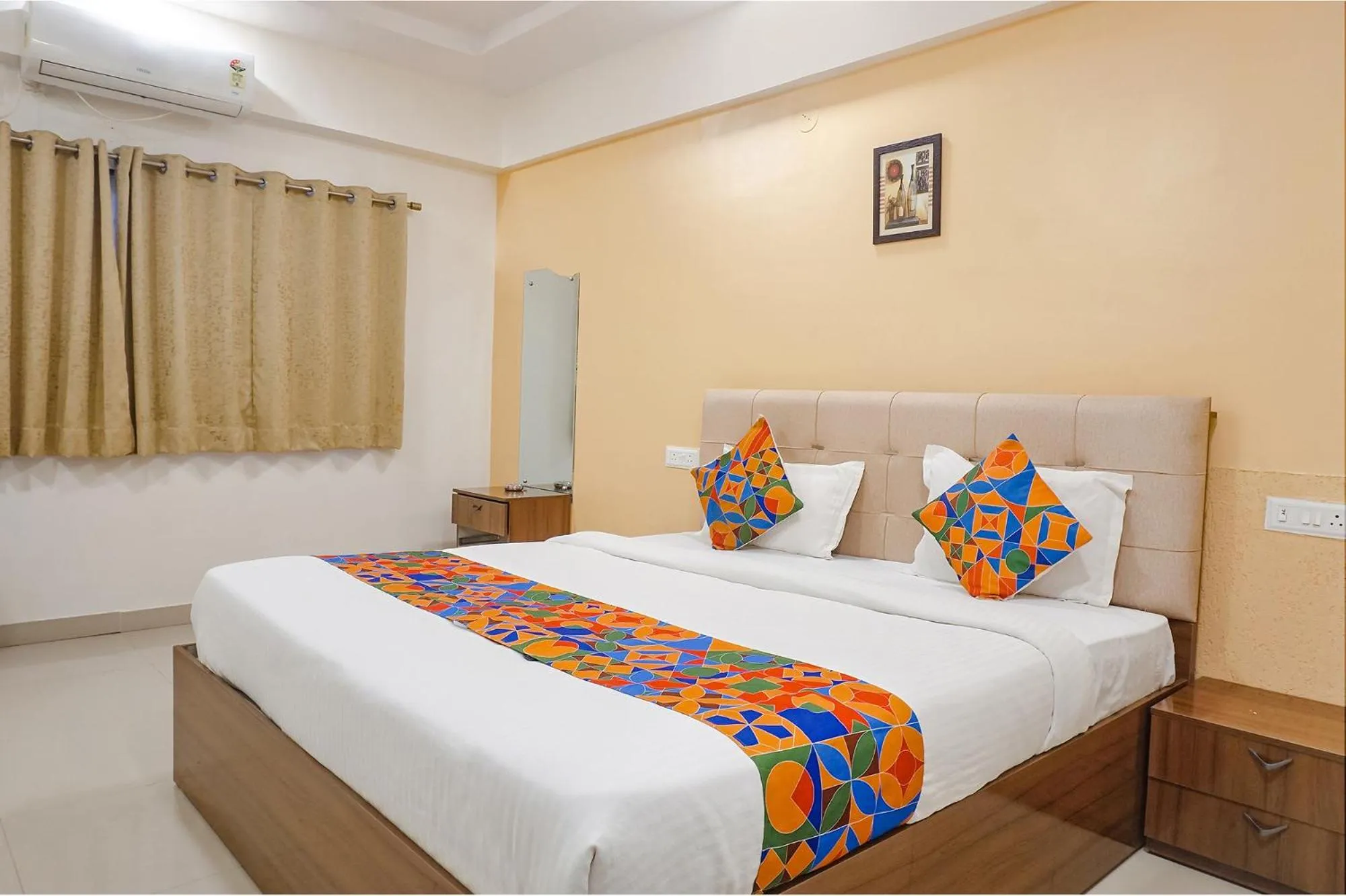 Bed in FabHotel Embassy near Amanora Mall