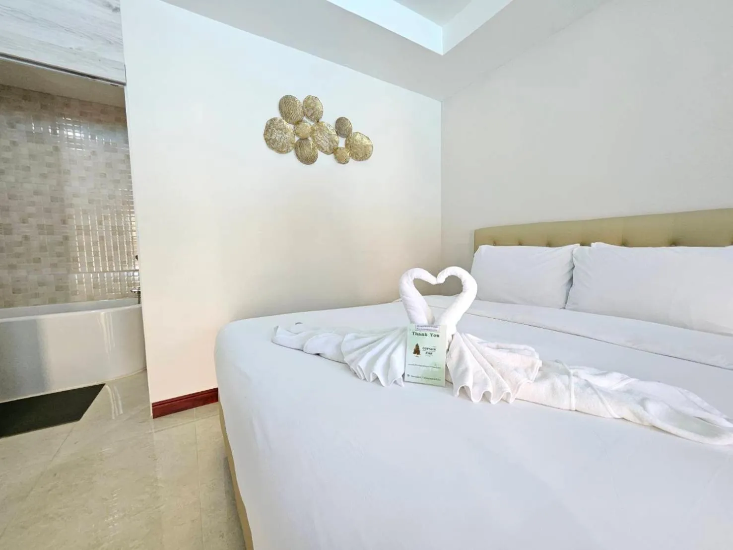 Bedroom, Bed in CottagePine Rayong Resort&Cafe