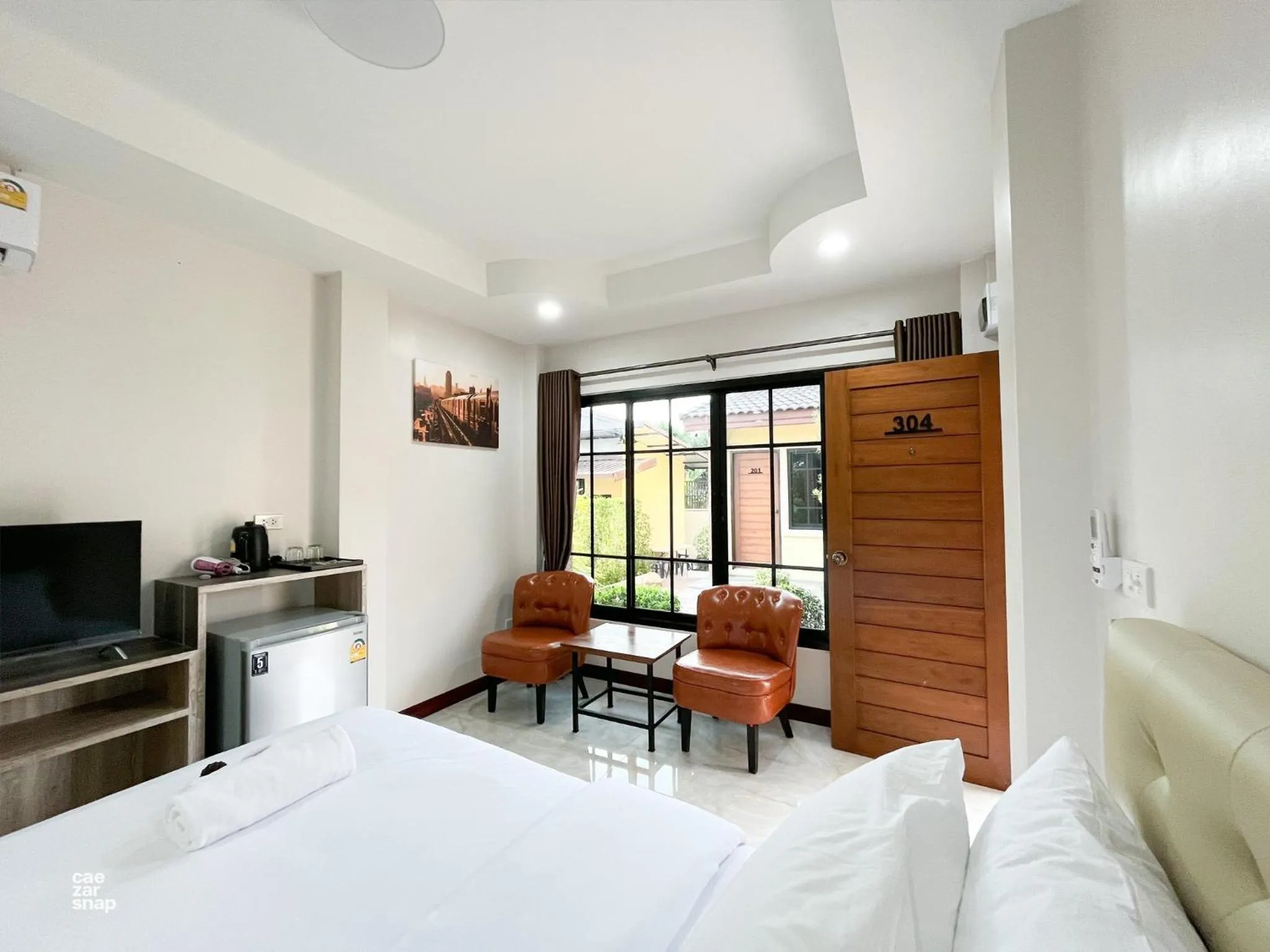 Photo of the whole room, Bed in CottagePine Rayong Resort&Cafe