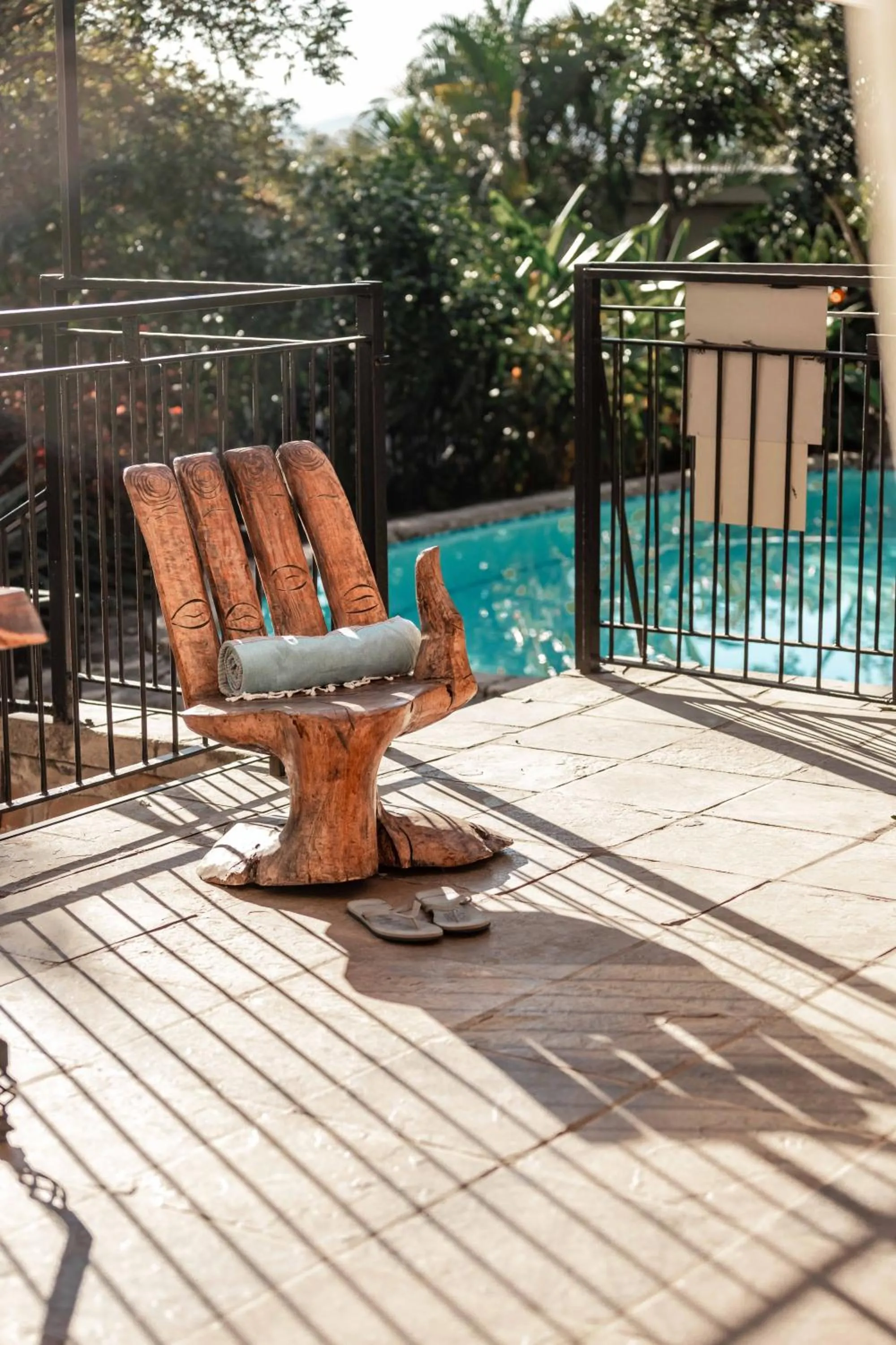 Pool view in The Green Lizard Guesthouse