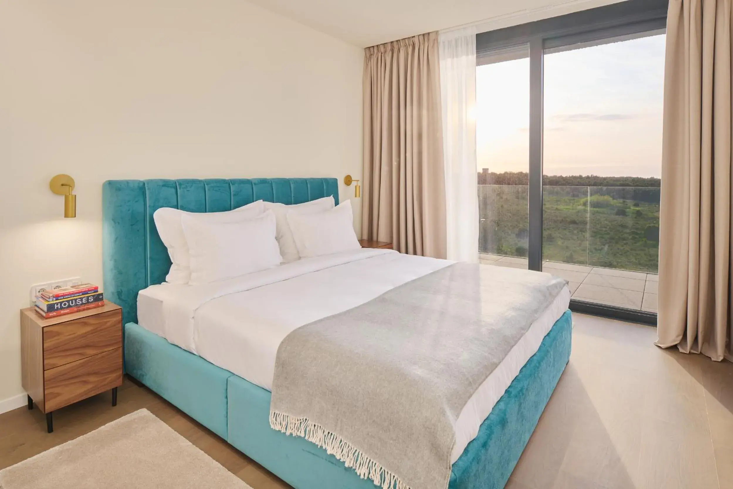 Balcony/Terrace, Bed in Petram Resort & Residences Balcony/Terrace, Bed in Petram Resort & Residences