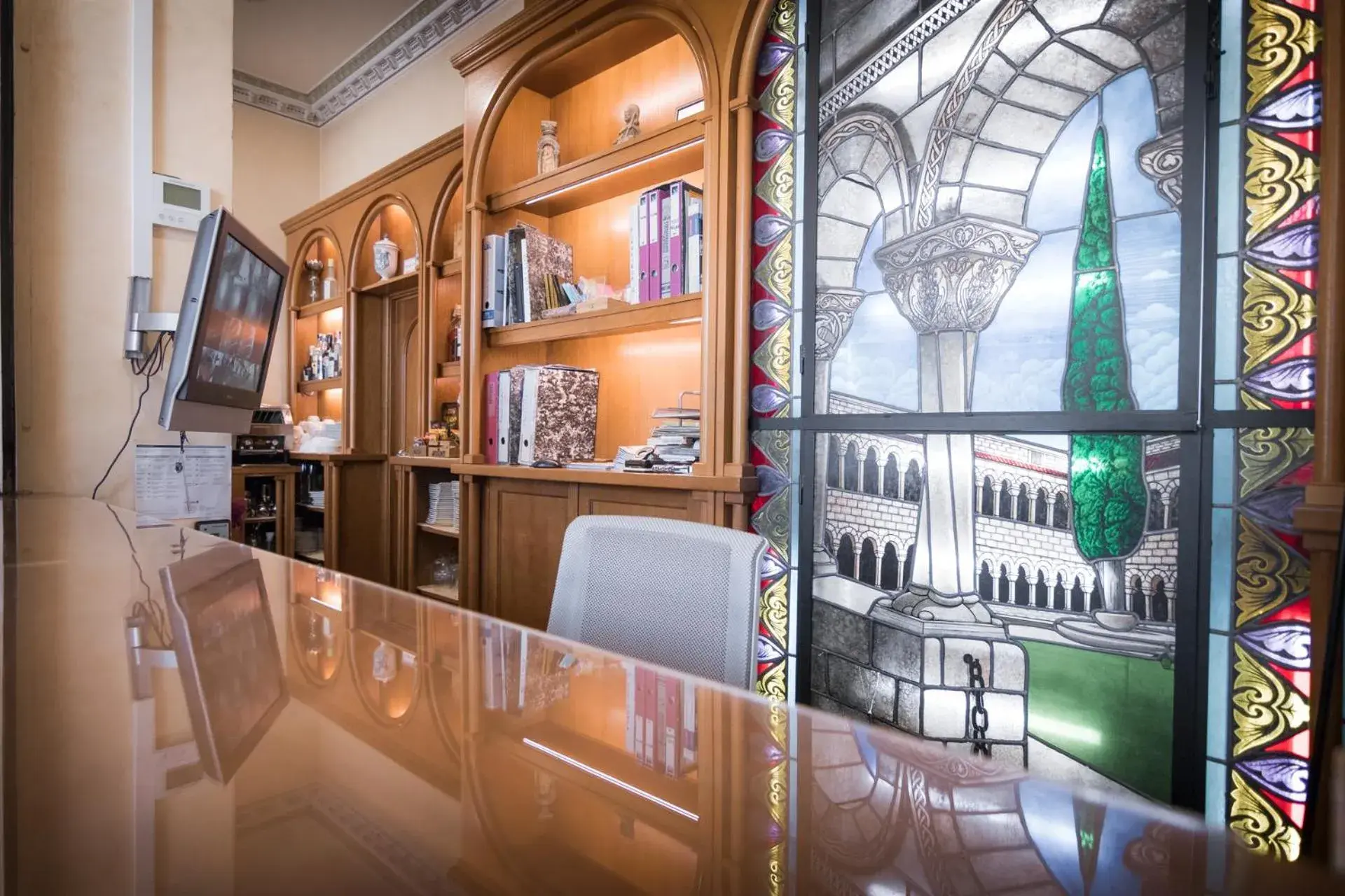 Lobby or reception in Abadía Burgos Camino Santiago Lobby or reception in Abadía Burgos Camino Santiago