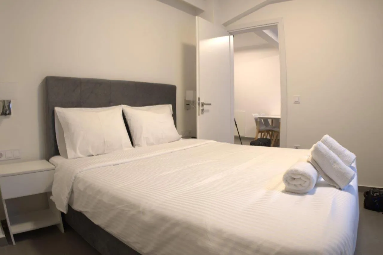 Bed in Synathens II - Apartments & Studios