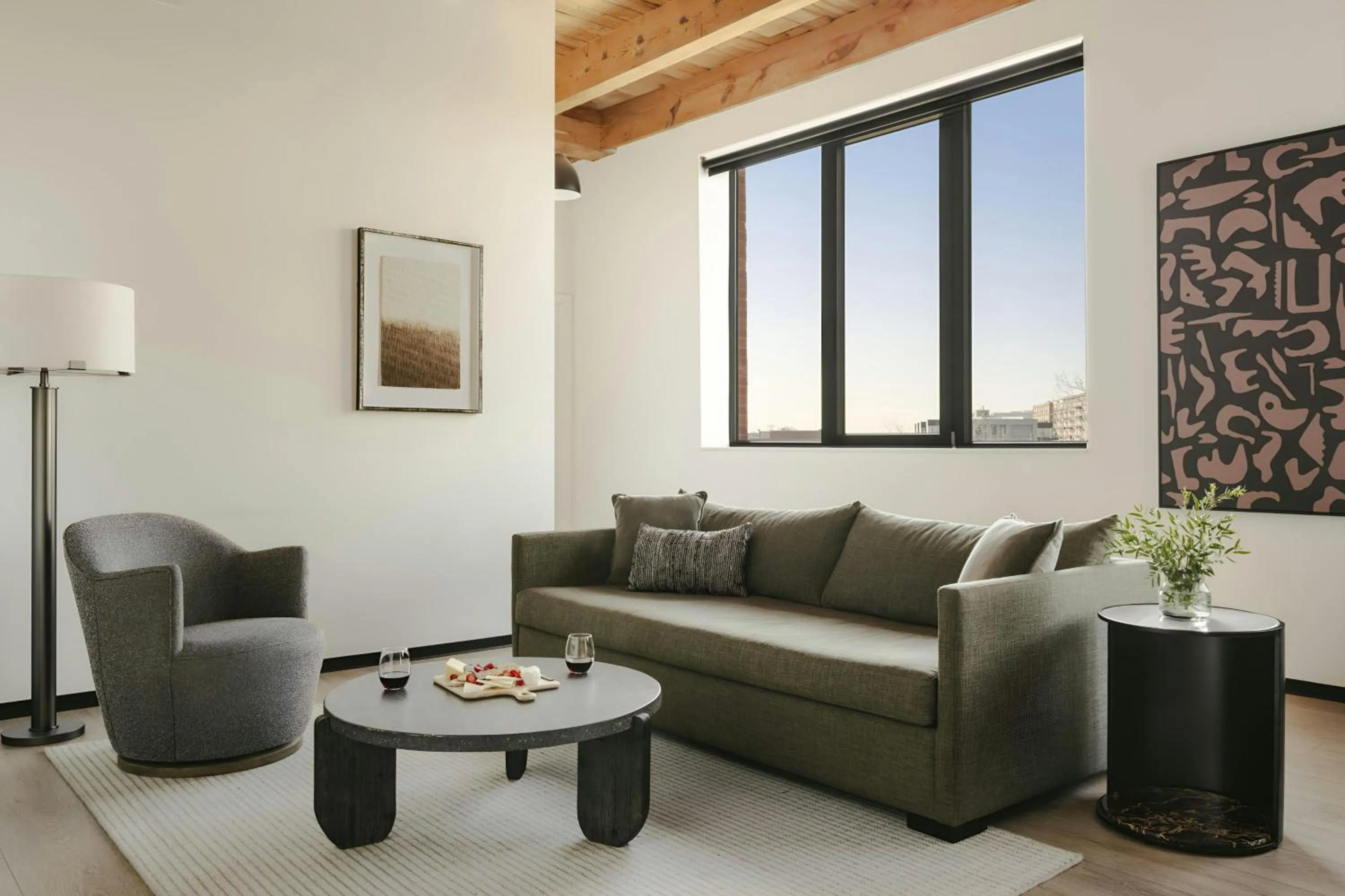 Living room in Sonder by Marriott Bonvoy Market Hall Apartments West Loop