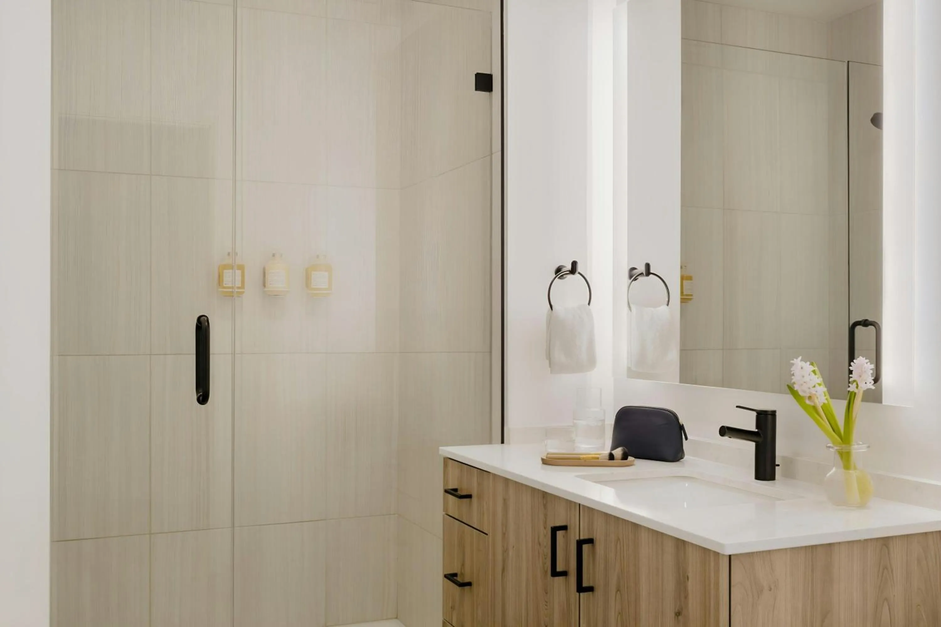 Bathroom in Sonder by Marriott Bonvoy Market Hall Apartments West Loop