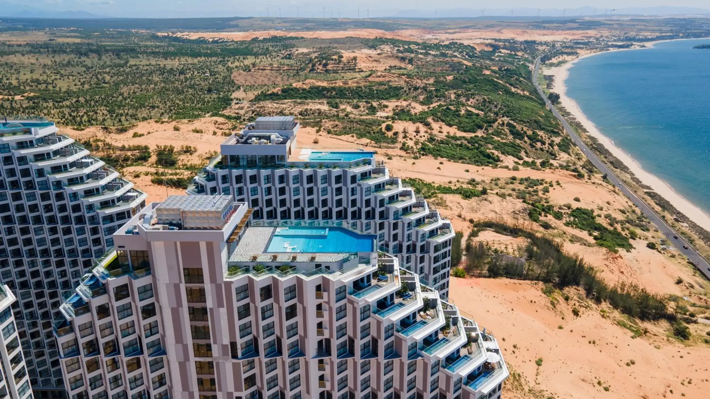 Swimming pool in Mandala Cham Bay Mui Ne Swimming pool in Mandala Cham Bay Mui Ne