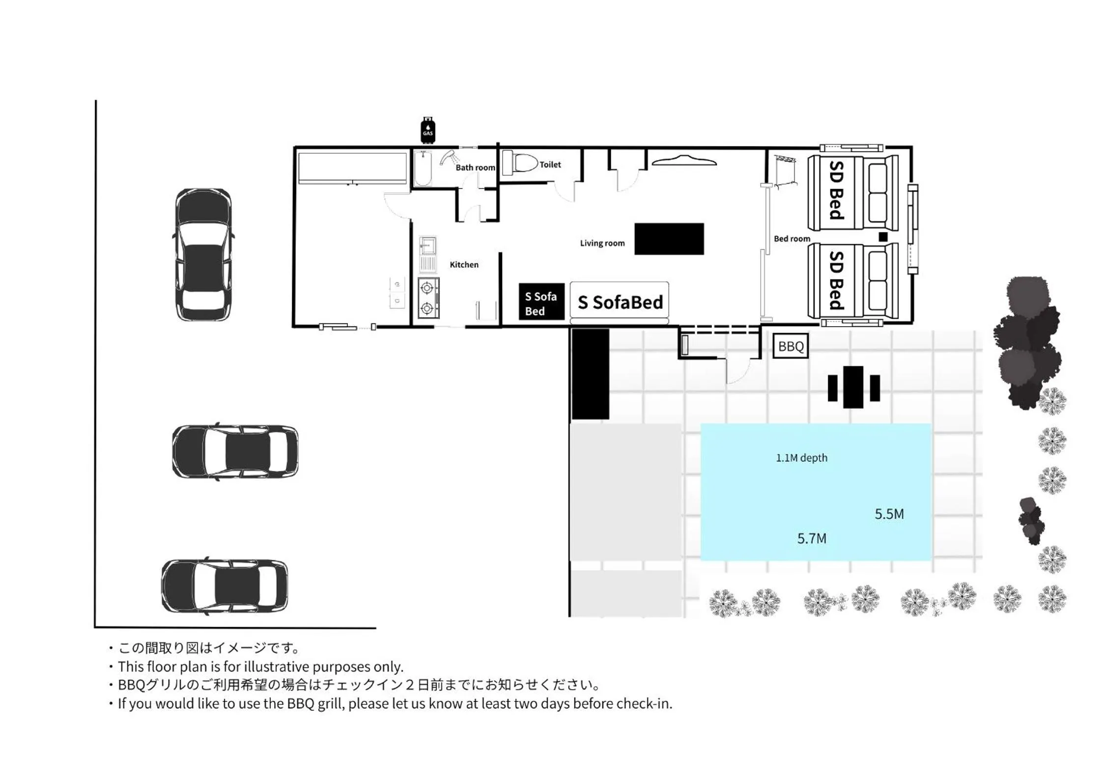 Floor plan in private house noko