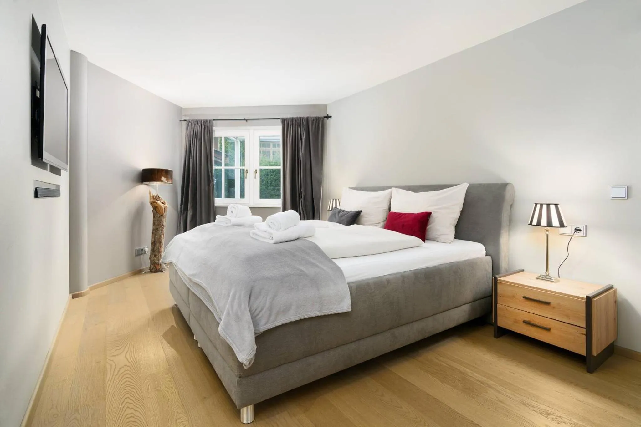 Bed in Kitz-Heart Apartments by Alpine Host Helpers