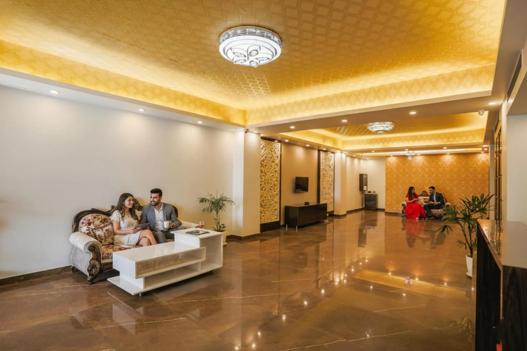 Seating area in Via Kapashera Residency