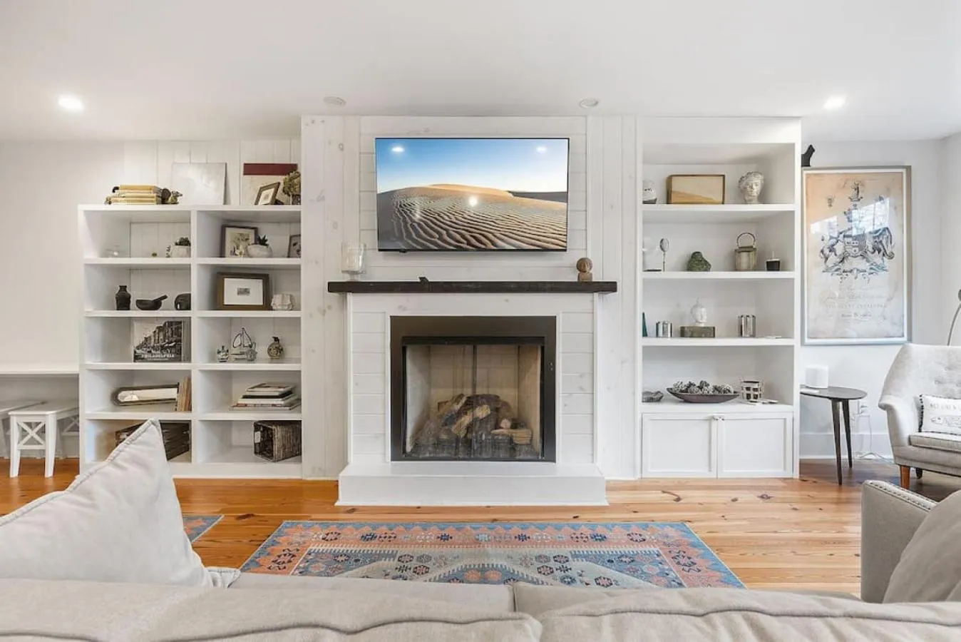 Living room in Designer 3 BR Townhome with Beautiful Backyard