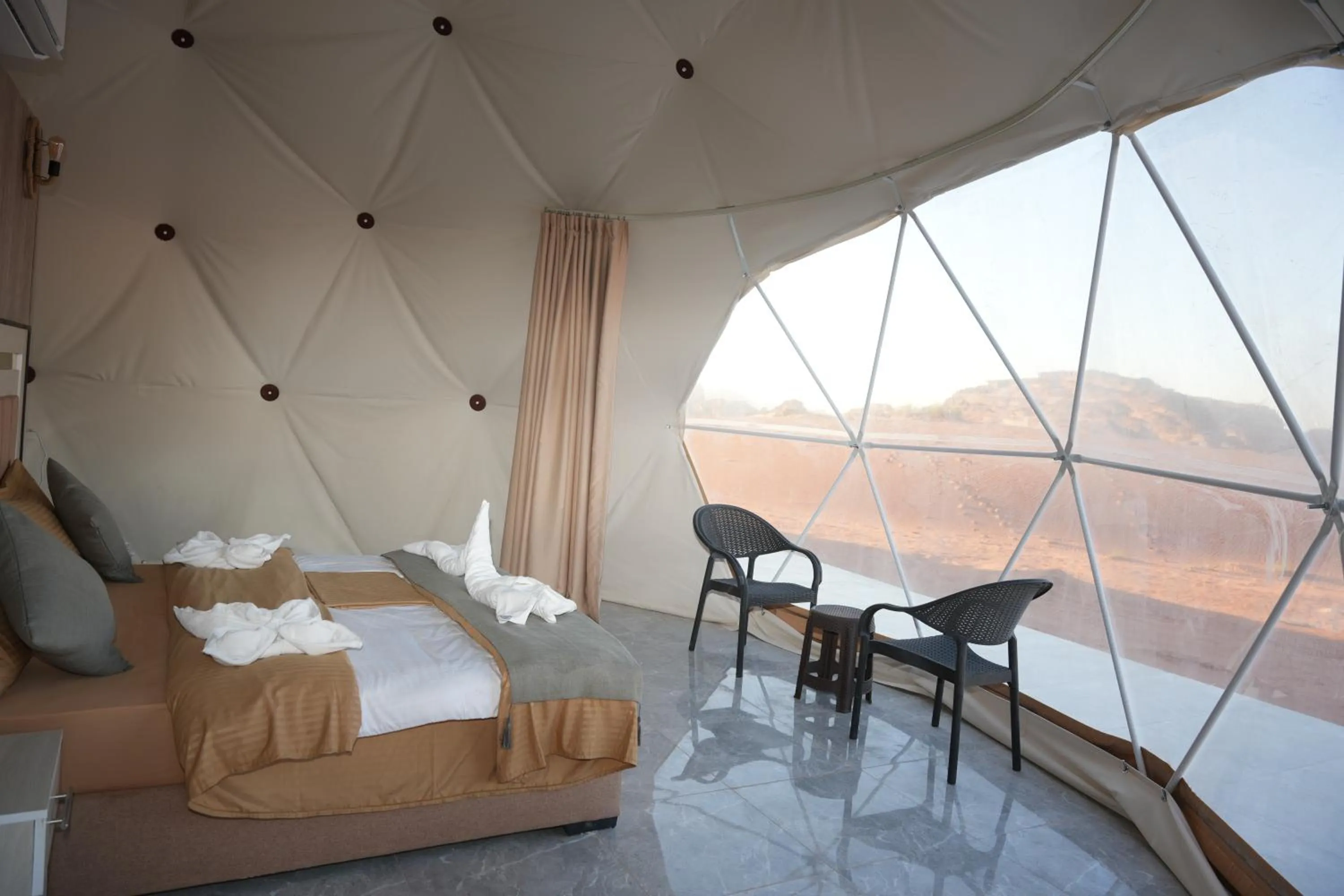 Living room, Bed in Shaheen Camp Wadi rum