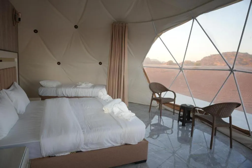 Bed in Shaheen Camp Wadi rum