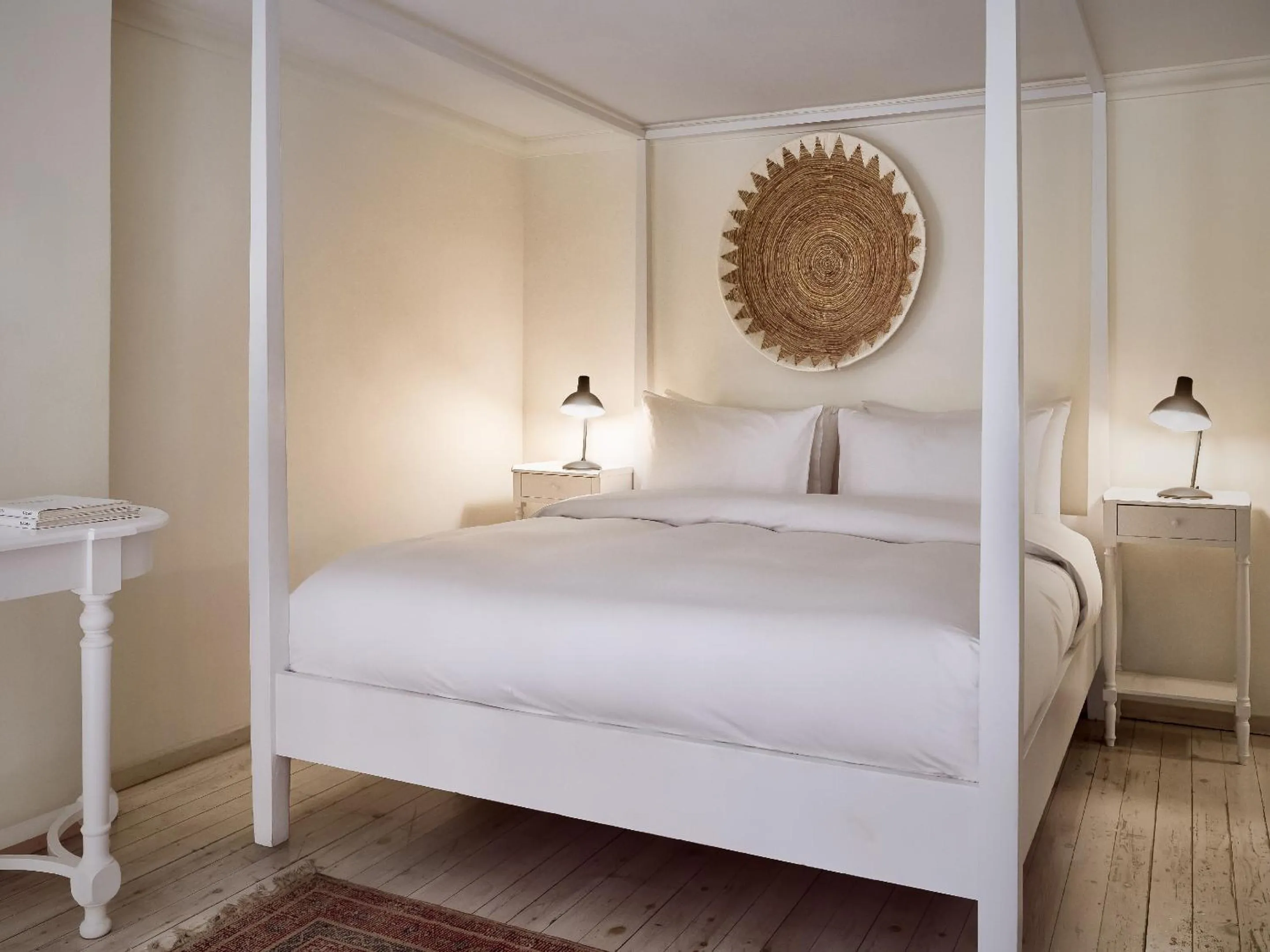 Bed in Grecotel Plaza Beach House