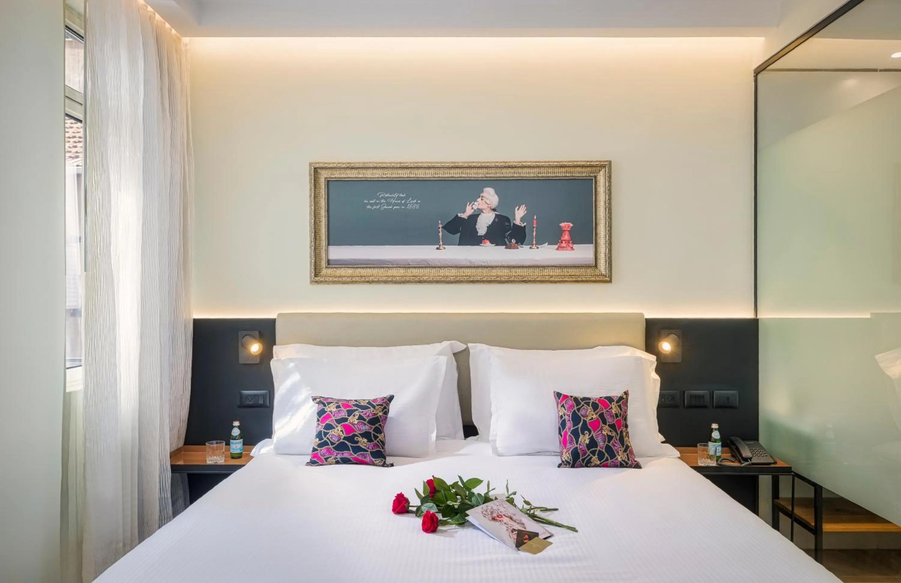 Bed in Rephael House Boutique Hotel