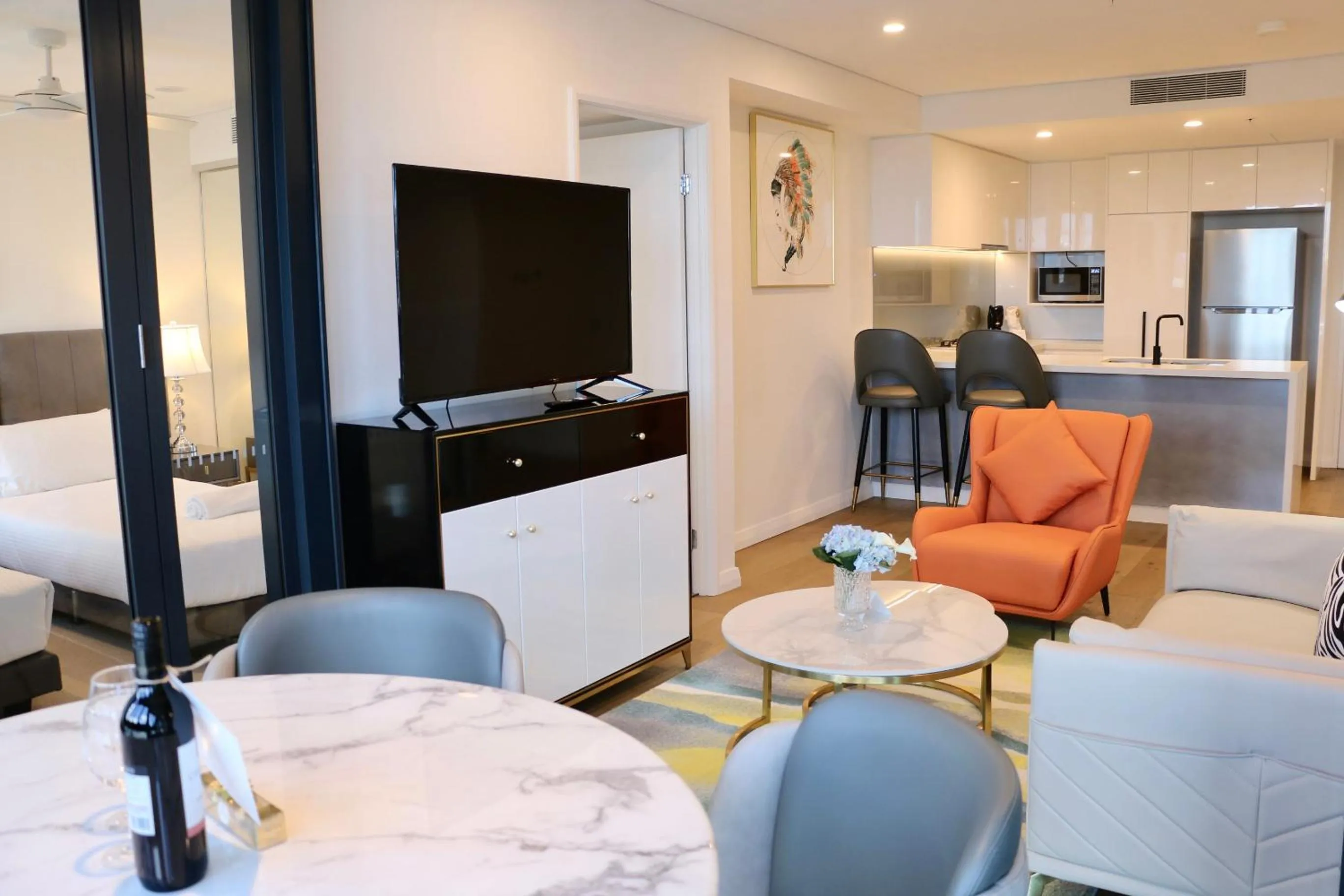 Living room in Kooii Apartments