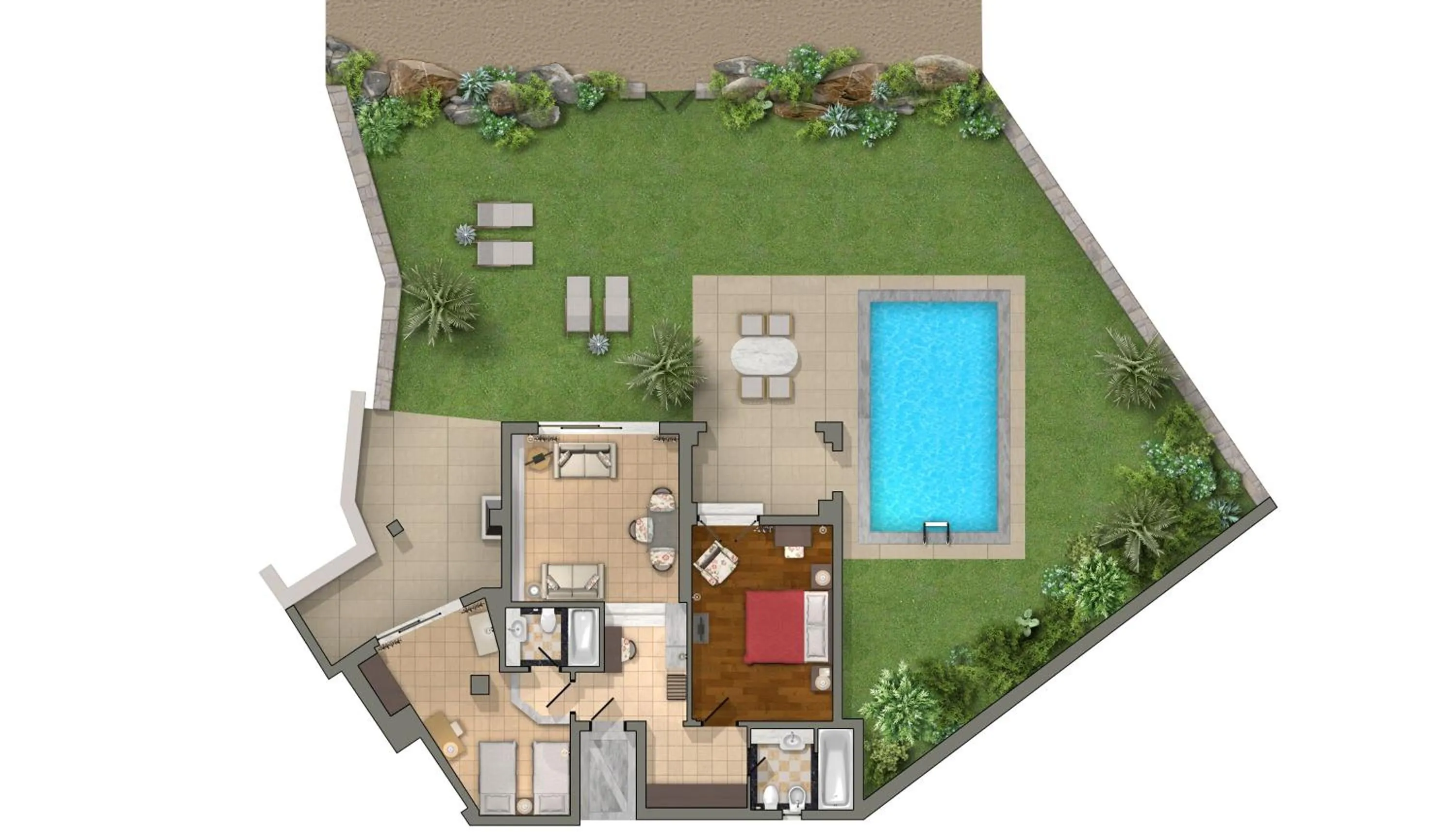 Floor plan in Aquila Rithymna Beach