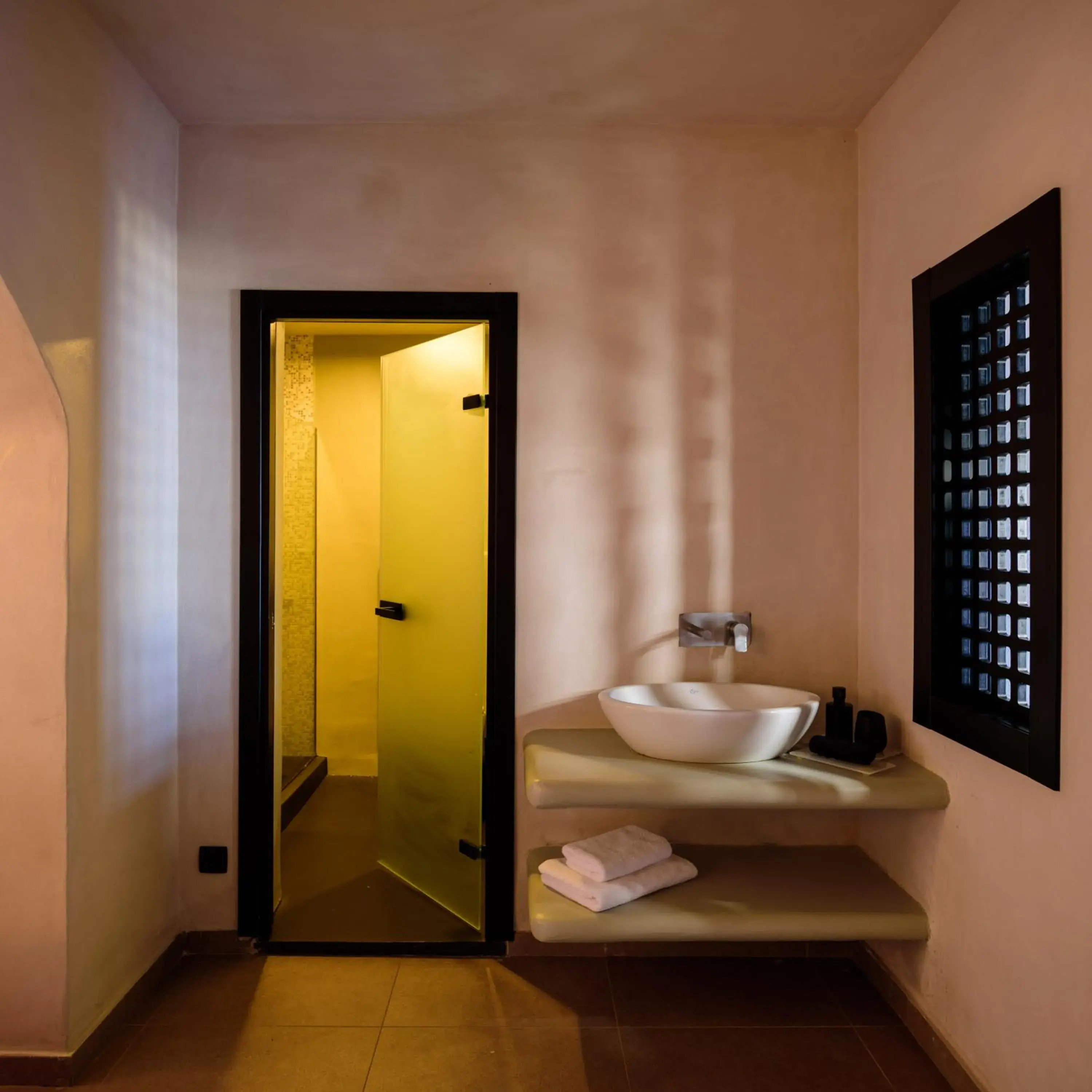Bathroom, Bed in Andromeda Villas & Spa Resort Bathroom, Bed in Andromeda Villas & Spa Resort