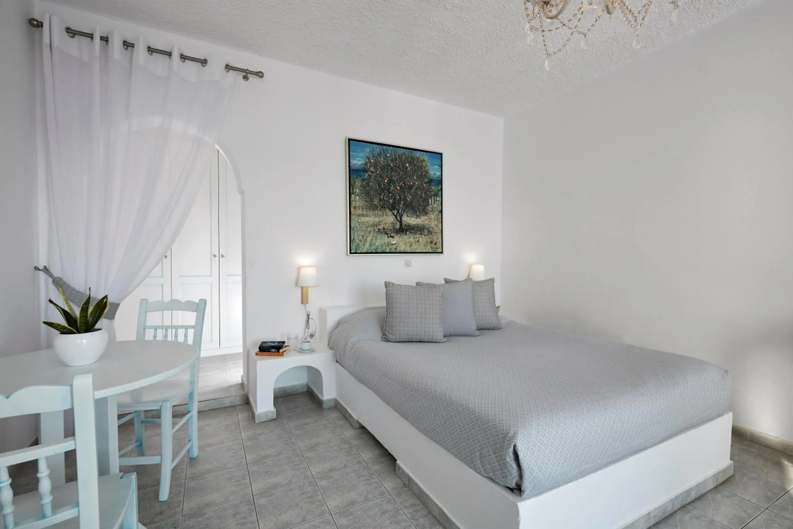 Bed in Andromeda Villas & Spa Resort Bed in Andromeda Villas & Spa Resort