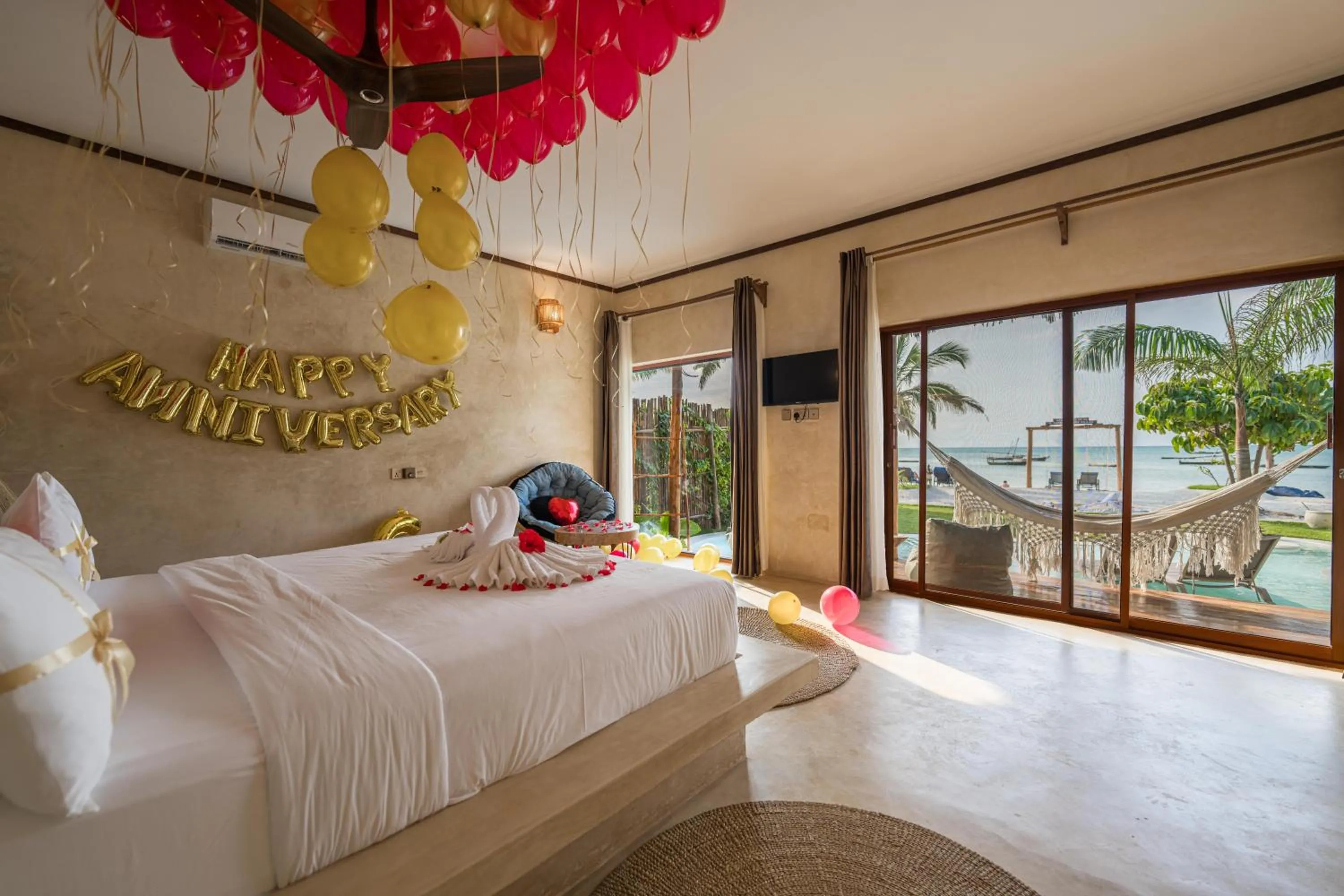 Bedroom, Bed in Safaya Luxury Villas - Adults only